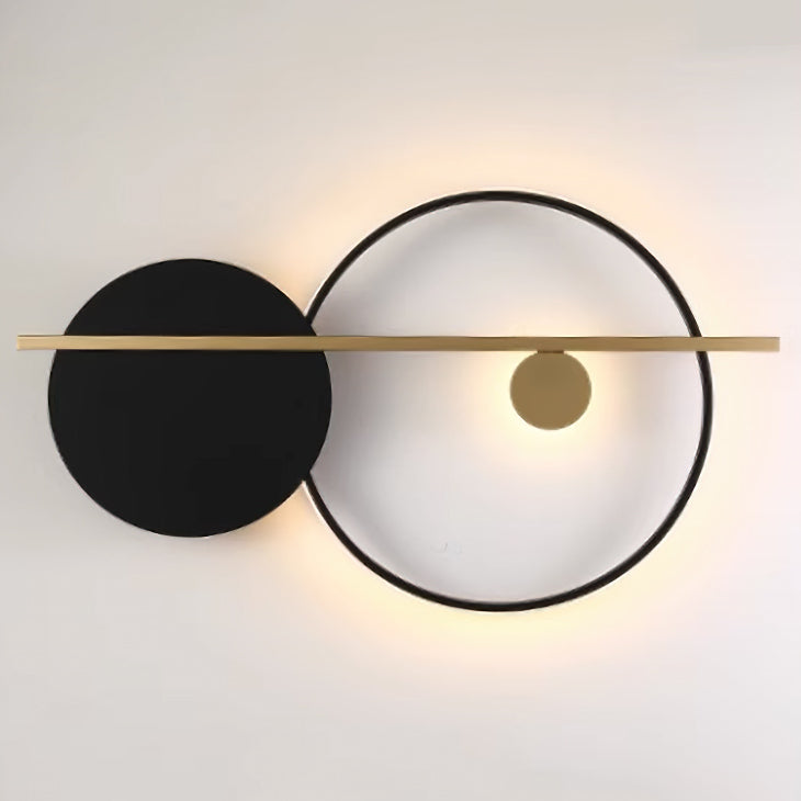 Modern Double Circle Wall Light - Sleek LED Sconce for Bedroom, Living Room & Hallway Decor - Energy Efficient Indoor Lighting Fixture