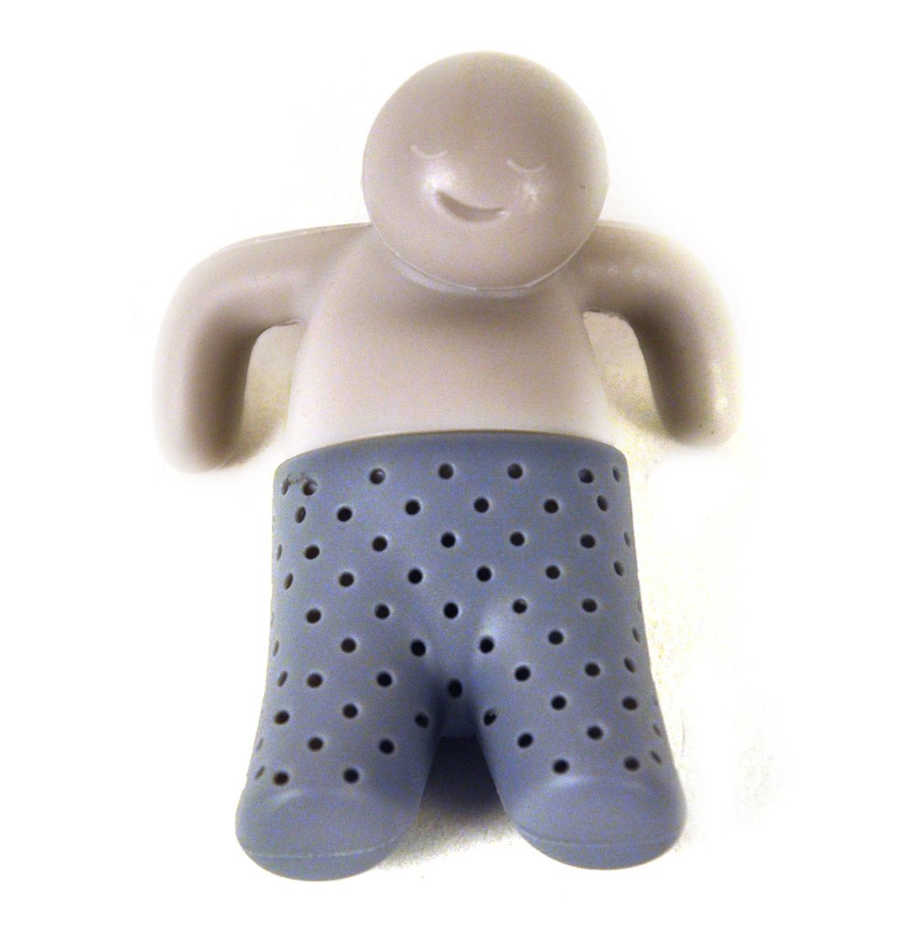 Genuine Fred MR. TEA Reusable Silicone Tea Infuser - Gray - Fun Gift for Tea Lovers - Clever Kitchen Gadget - Perfect for Loose Leaf Tea Brewing at Home or Office