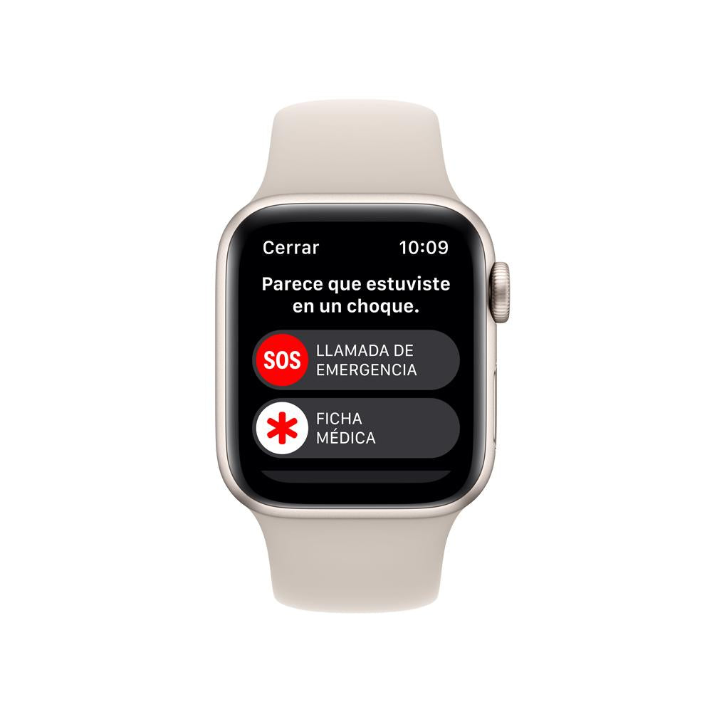 Apple Watch SE (GPS) 40mm Aluminum Case in Starlight with White Sport Band - Perfect for Fitness Tracking & Everyday Wear