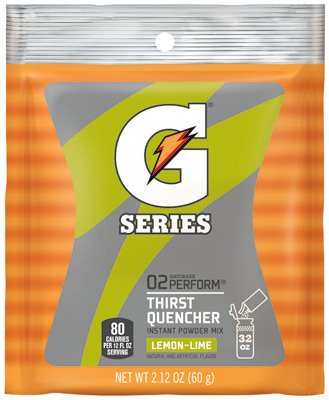 Gatorade Lemon Lime Electrolyte Drink Powder - 2.12 oz Pouch Makes 1 Quart | Hydration for Sports, Workouts & Outdoor Activities | Fast Replenishment for Athletes