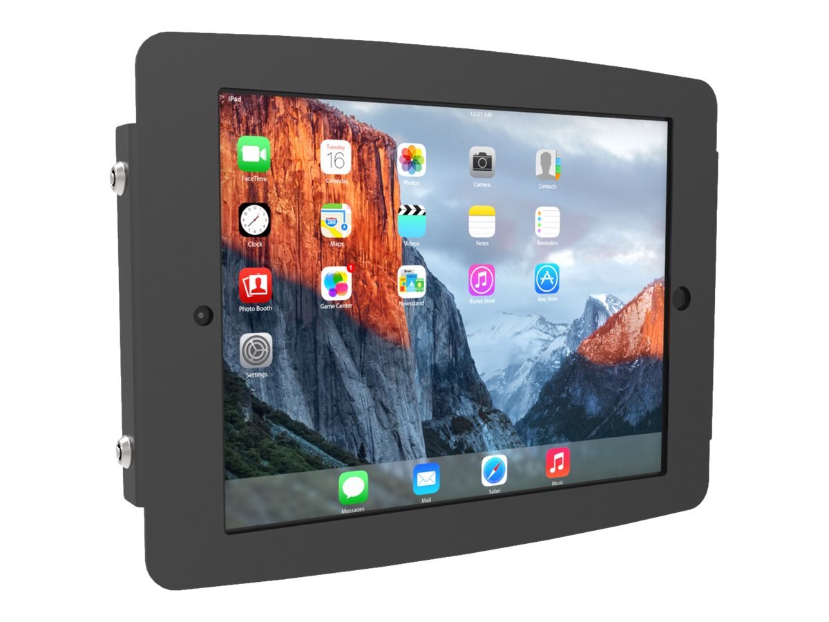 Maclocks 290SENB Secure Wall Mount Enclosure for iPad Pro 12.9 Inch (Black) - Heavy Duty Protection for Retail, Restaurant & Office Use