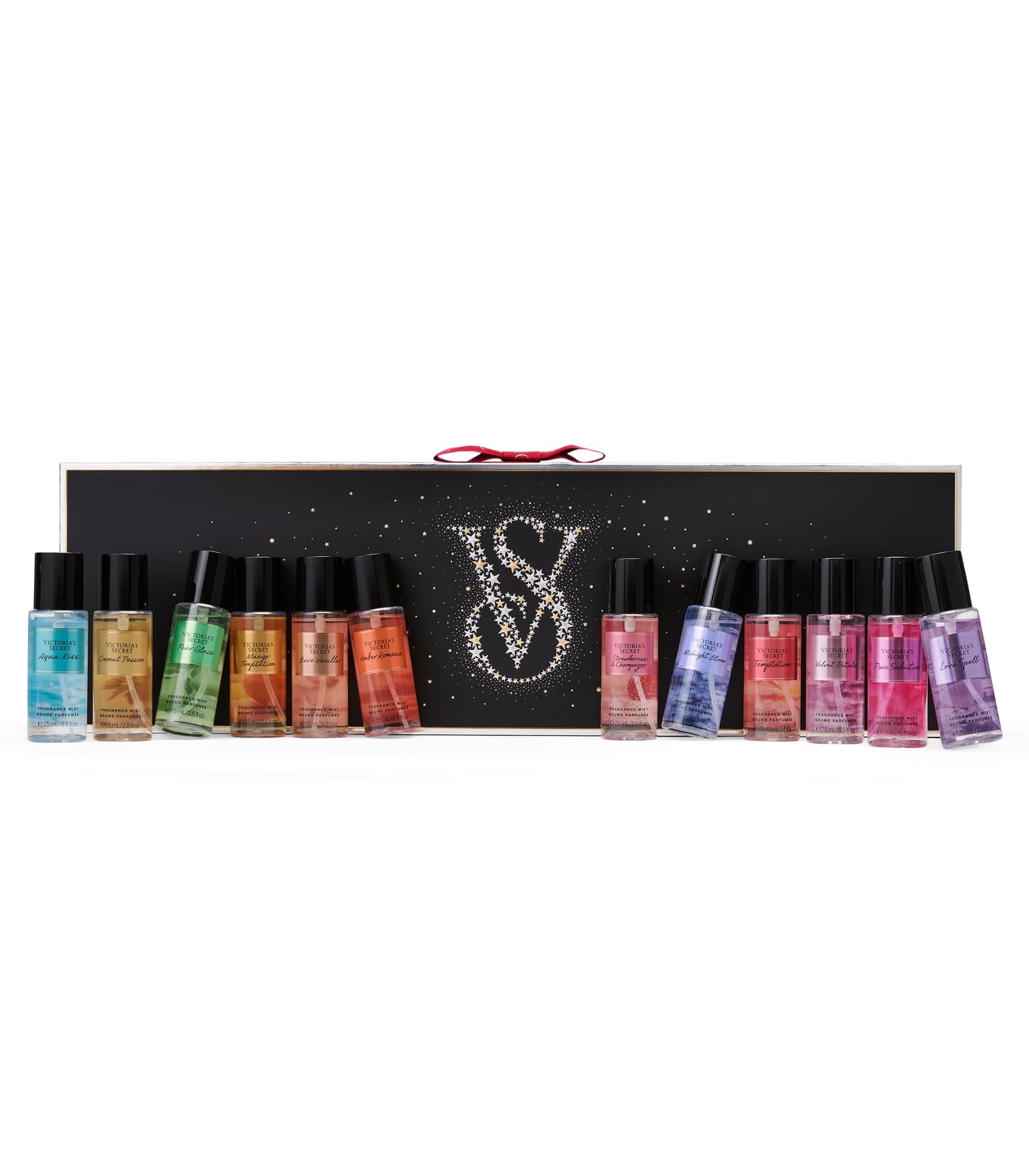 Victoria's Secret Mist Collection - 12 Piece Travel-Sized Body Mist Gift Set for Women, Perfect for Vacation, Gym & Everyday Fragrance Refresh