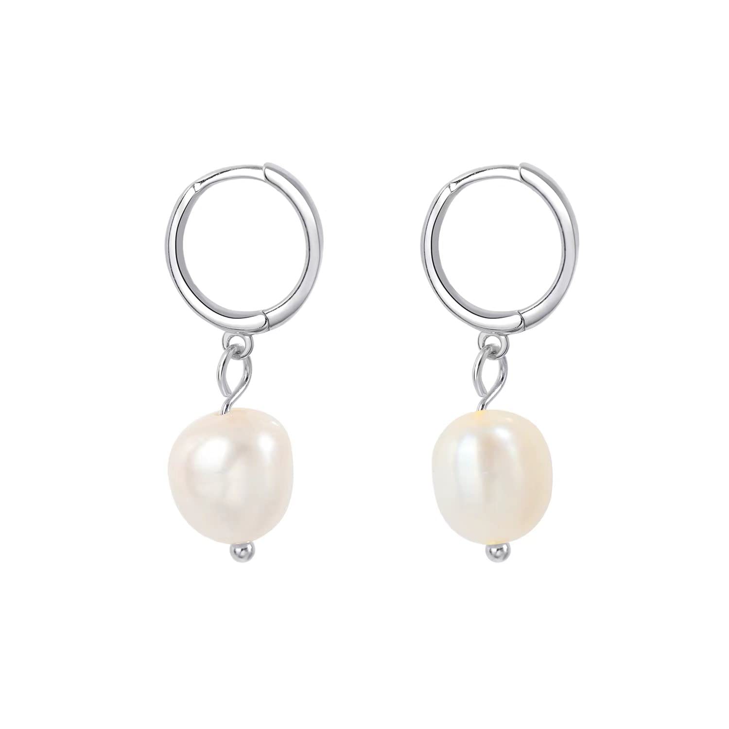 14K Gold Plated 925 Sterling Silver Huggie Hoop Earrings with Heart Dangle - Elegant Jewelry for Women & Teens - Perfect for Date Night, Gifts & Everyday Wear