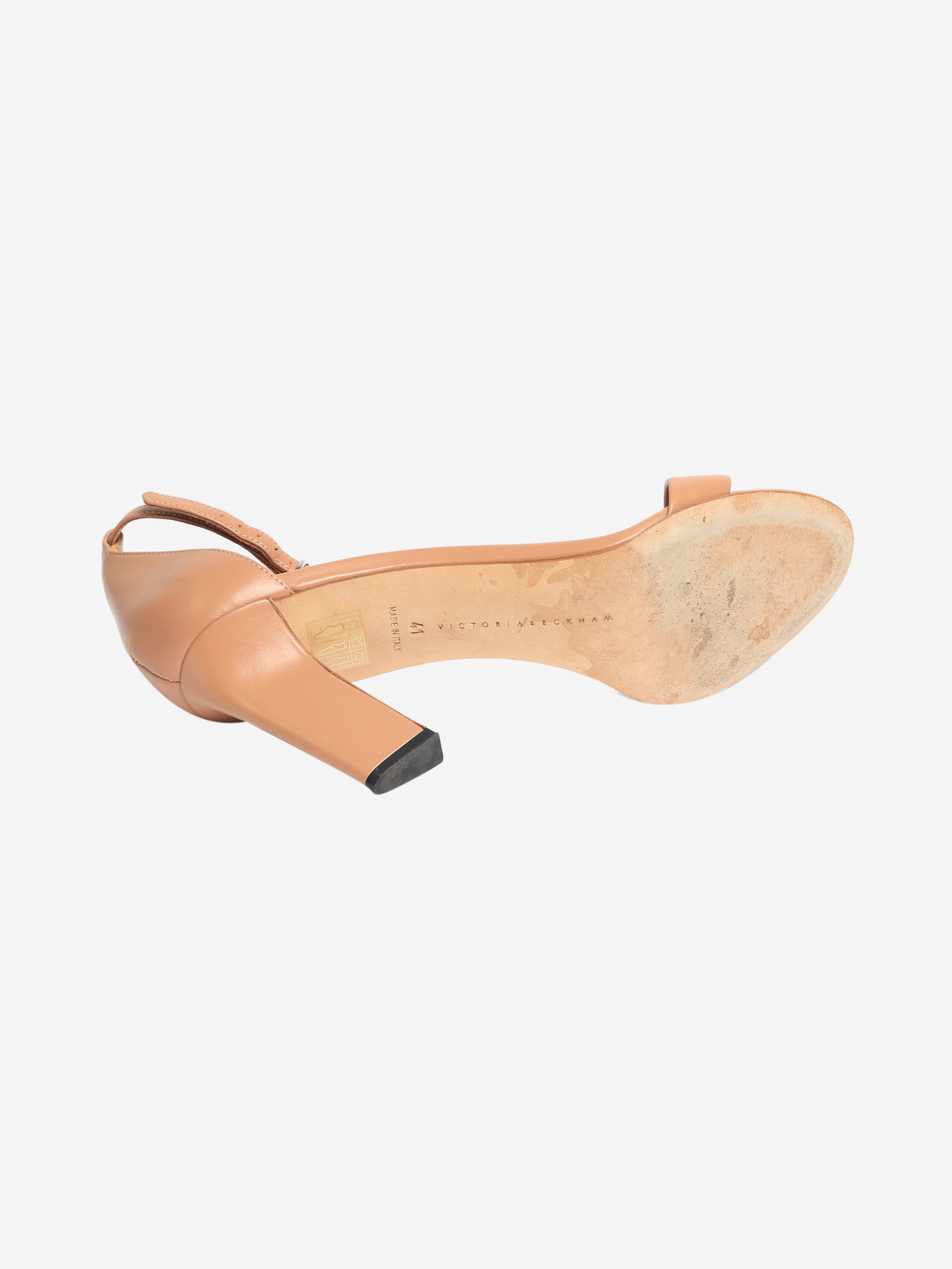 Stylish Blush Leather Sandal Heels - Women's Size EU 41 (US 10) - Perfect for Summer Weddings, Beach Vacations & Date Nights