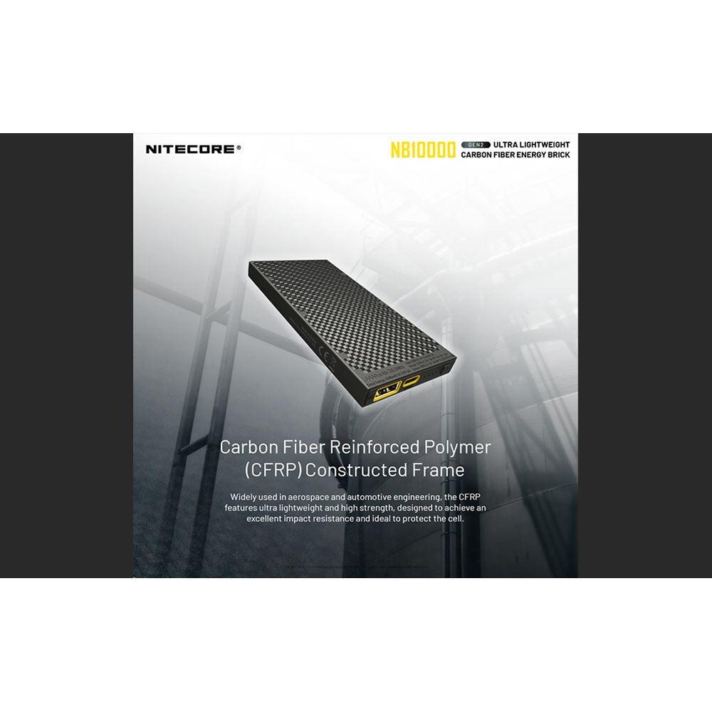 Nitecore NB10000 Gen 2 Ultra-Compact 10000mAh Portable Charger - Fast Charging Power Bank for iPhone, Samsung, iPad - Perfect for Travel, Camping & Outdoor Adventures