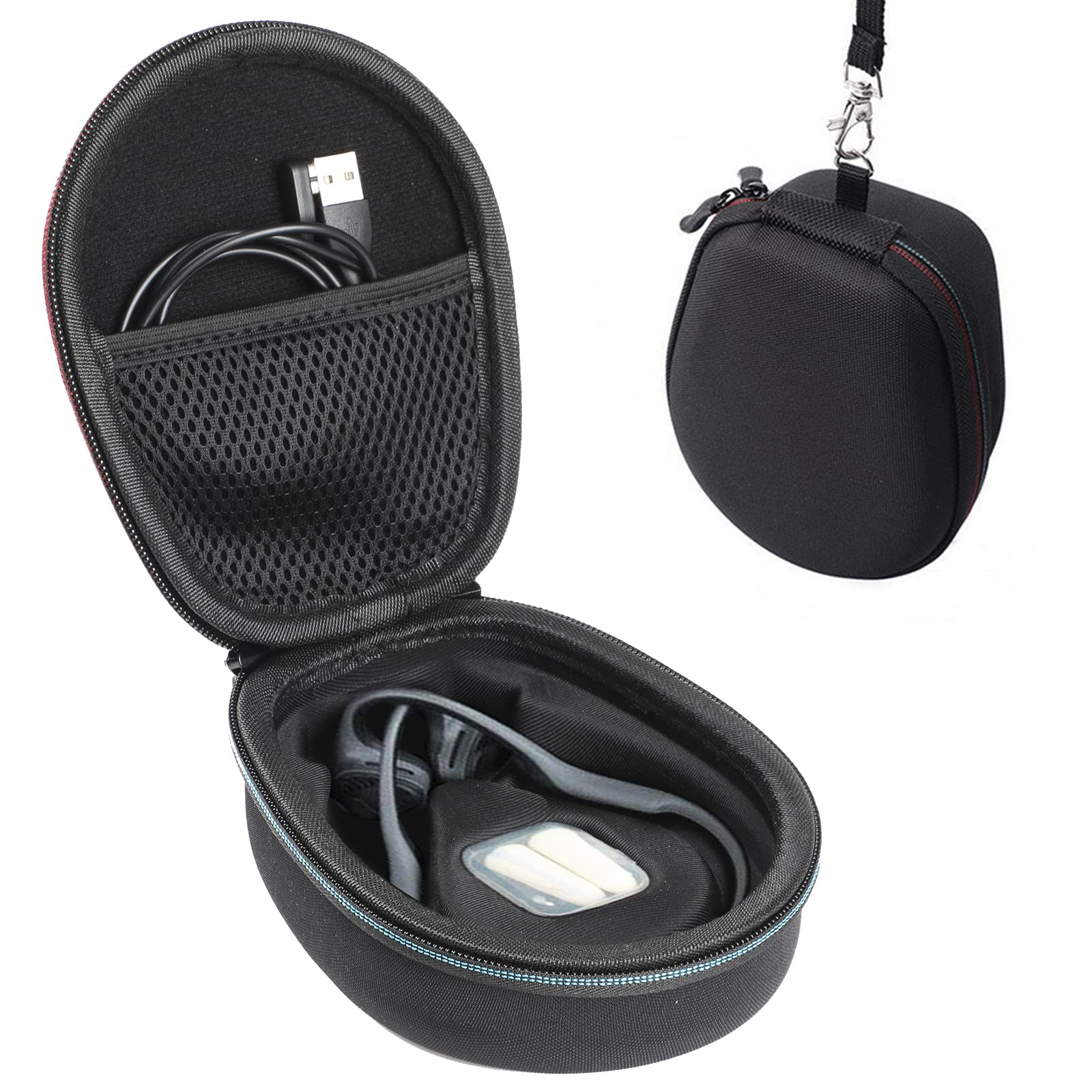 Durable Hard Protective Case for AfterShokz Trekz Air/Aeropex/Titanium Mini/OpenRun Pro Bone Conduction Headphones - Travel & Sports Storage Cover (Black) - Perfect for Gym, Running, Hiking & Outdoor Activities