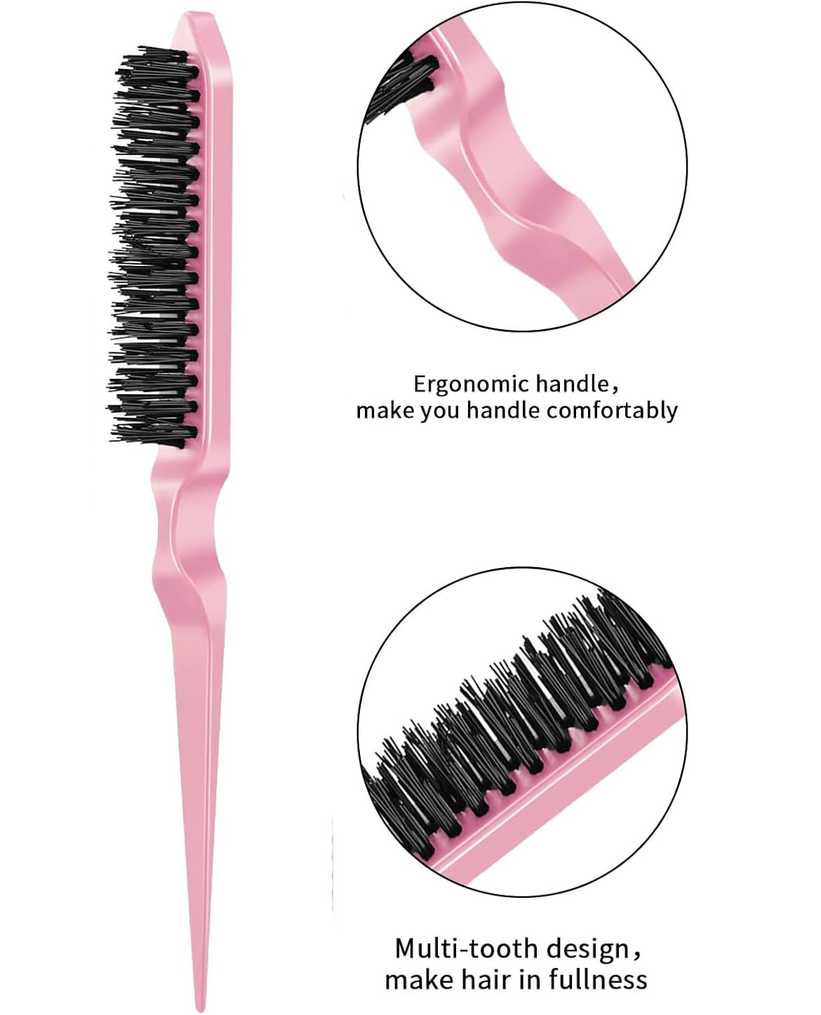 4Pcs French Braid Maker Hair Styling Tools - Hair Braid Bun Maker & Ponytail Accessories with Hair Teasing Brush - Perfect for DIY Salon Hairstyles, Parties, Weddings and Everyday Styling