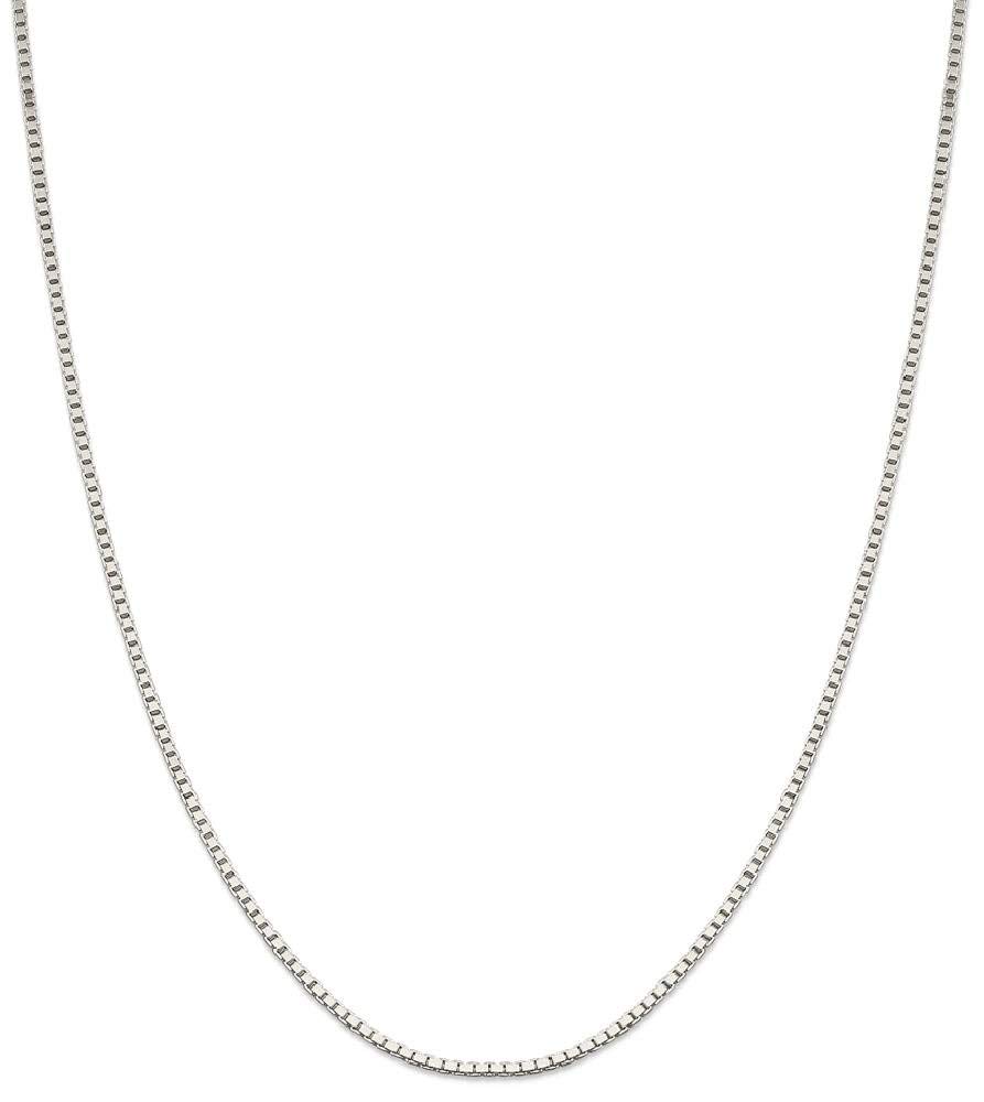 925 Sterling Silver 1.9mm Box Link Chain Necklace - 20 Inch Dainty Pendant Charm Necklace for Women - Perfect Gift for Her - Birthday, Anniversary, Valentine's Day Jewelry Gift