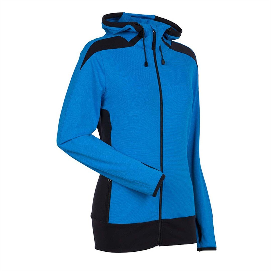 Nils Women's Carol Jacket - Cobalt & Black Color Block Puffer Coat, Medium Size | Winter Warm Fashion Outerwear for Casual & Outdoor Activities