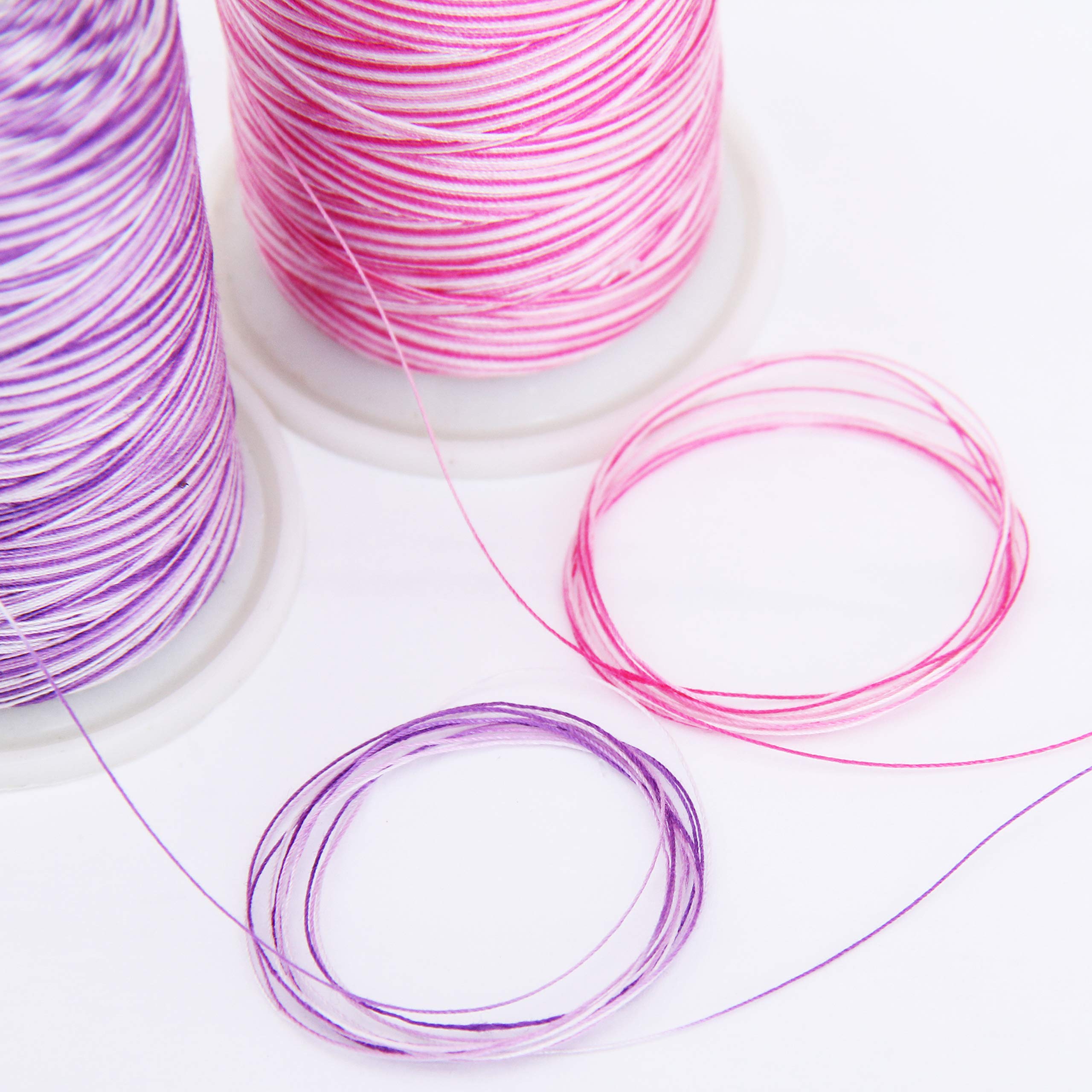 Threadart 100% Cotton Variegated Thread Set - 3 Cones Holiday Colors (600M/660 Yards) | 40/3 Weight Long Staple Low Lint Cotton Thread | Perfect for Quilting, Sewing, Embroidery & Crafting Projects | Over 20 Color Sets Available