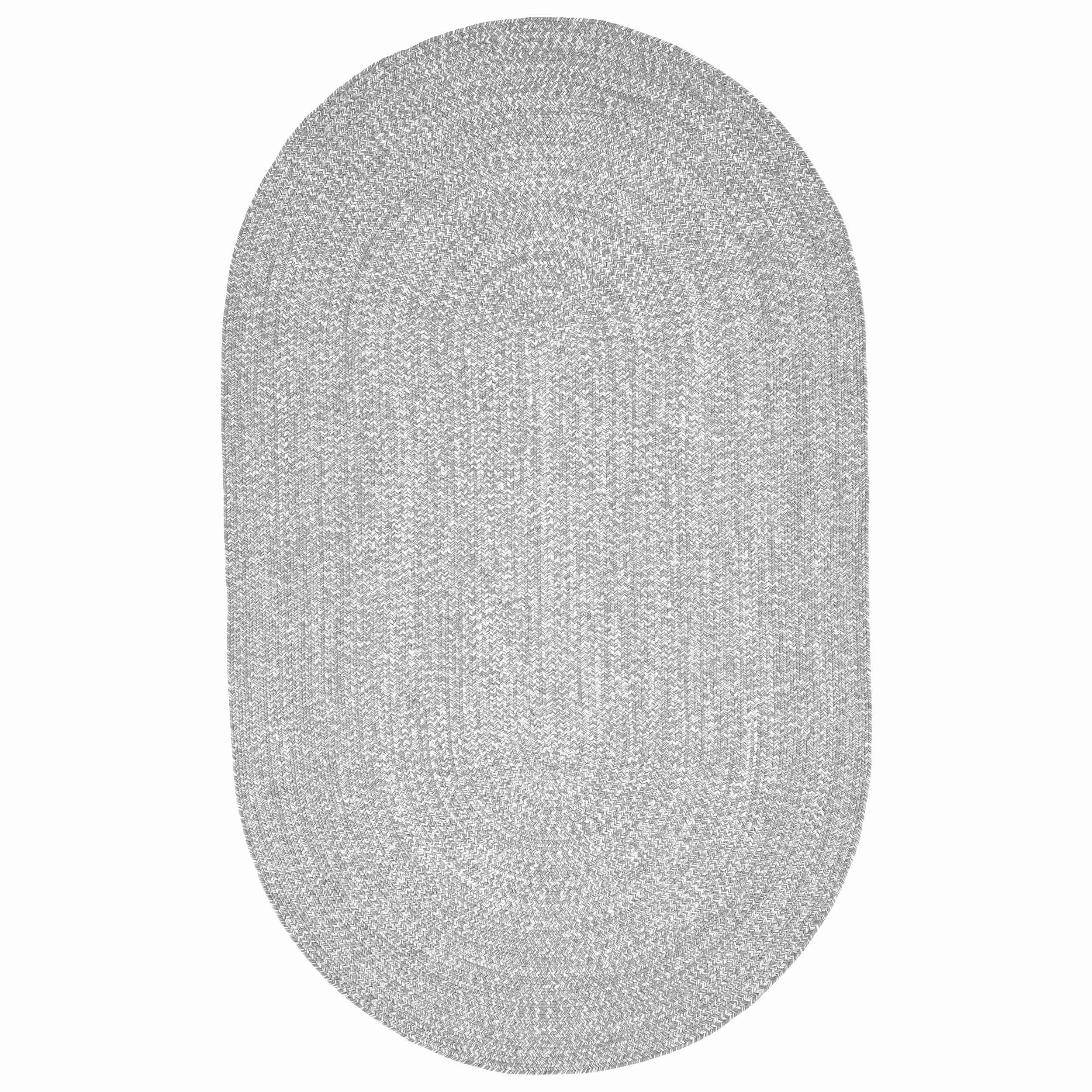 Reversible Braided Area Rug - Non-Slip Two Tone Indoor/Outdoor Rug for Living Room, Bedroom, Patio - Soft & Durable Home Decor