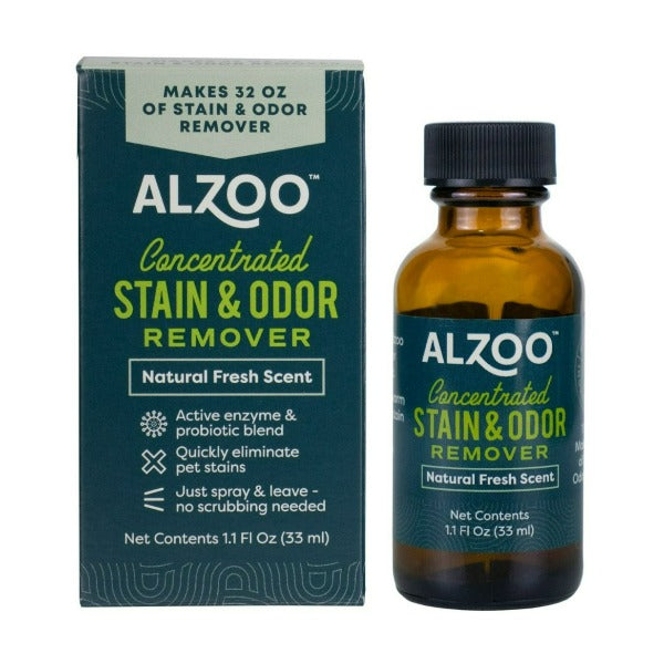 ALZOO Concentrated Enzyme Stain & Odor Remover Refill - Powerful Pet, Carpet & Laundry Cleaner for Home & Travel Use