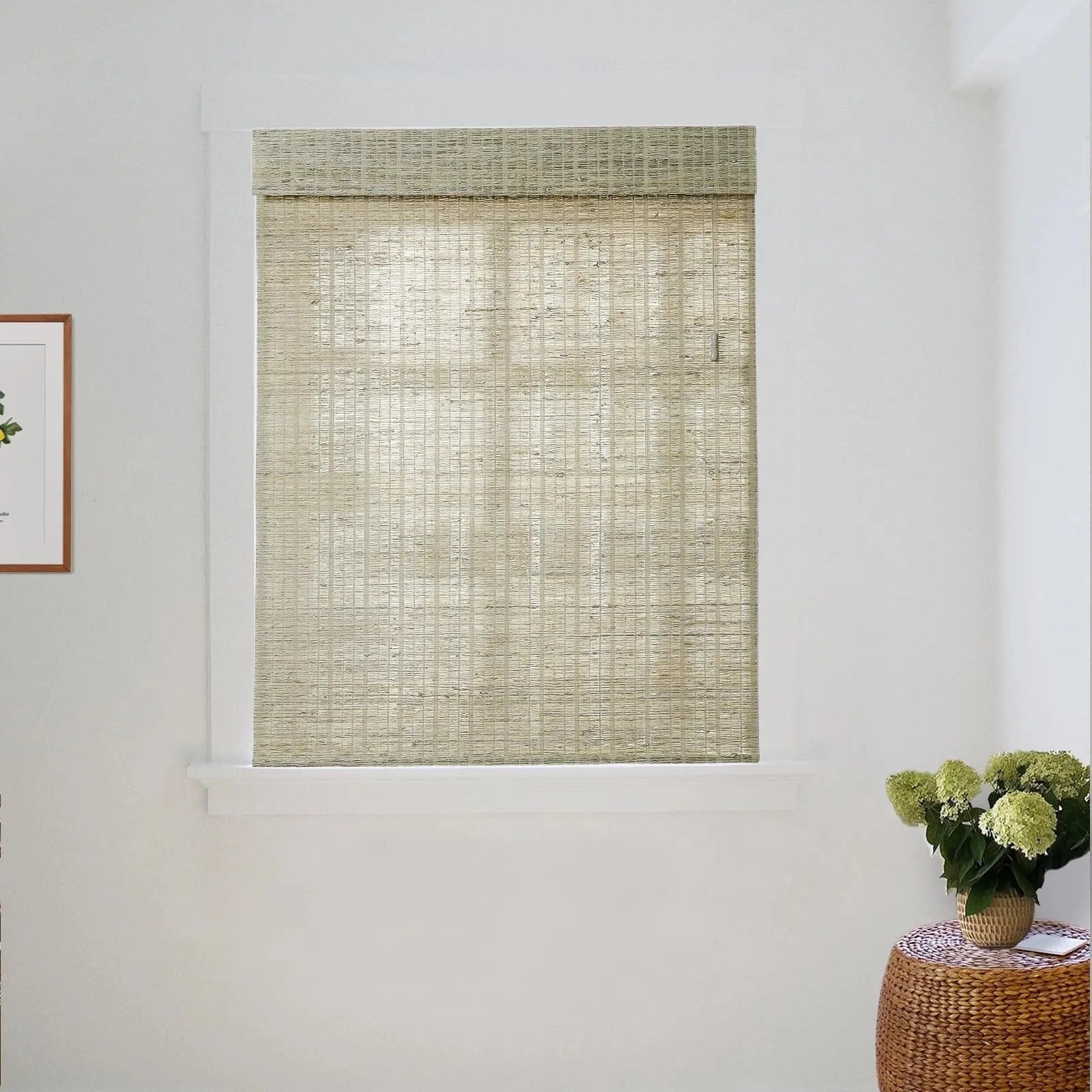 Natural Jute Bamboo Woven Window Shade - Eco-Friendly Straw Blinds for Sun Protection & Privacy - Perfect for Living Room, Bedroom & Patio Decor