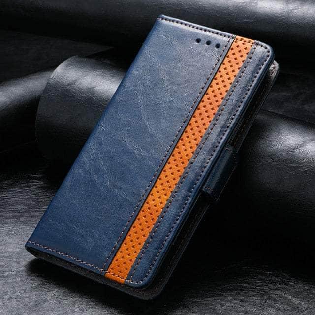 Premium Genuine Leather Wallet Flip Book Case for iPhone SE 2022 - Slim Protective Cover with Card Slots | Perfect for Business, Travel & Everyday Use