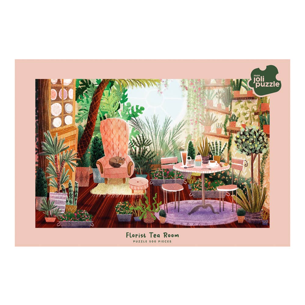 Florist Tea Room 500 Piece Jigsaw Puzzle - Beautiful Floral Art Puzzle for Adults, Perfect for Relaxation & Stress Relief
