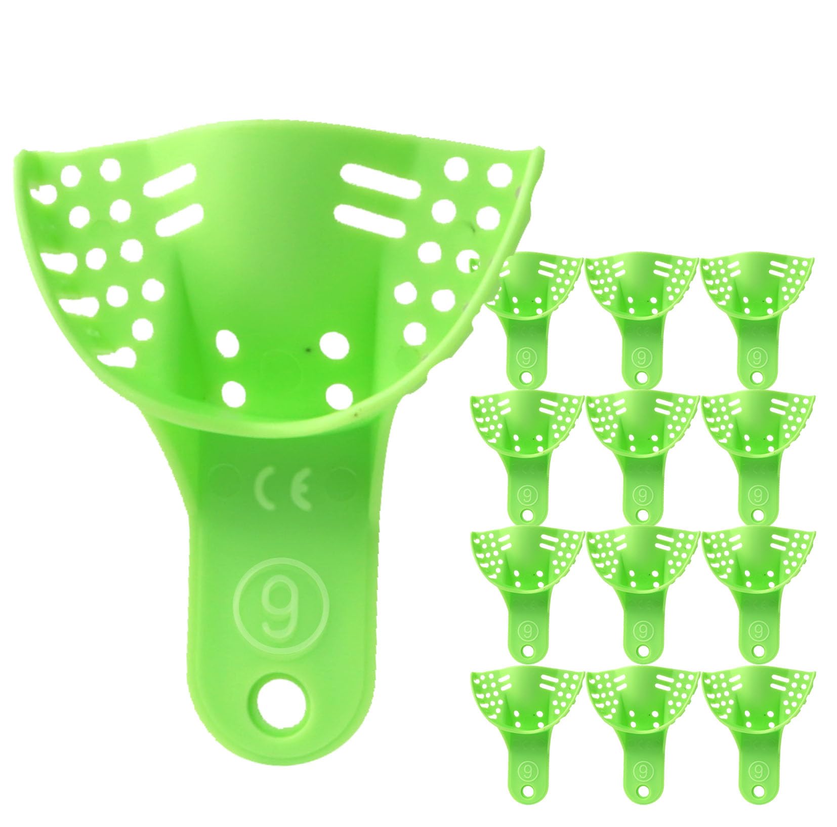 Autoclavable Perforated Dental Impression Trays Set - Anterior Upper (12 Pack) for Accurate Dental Molds | Ideal for Dentists, Orthodontists & Dental Labs