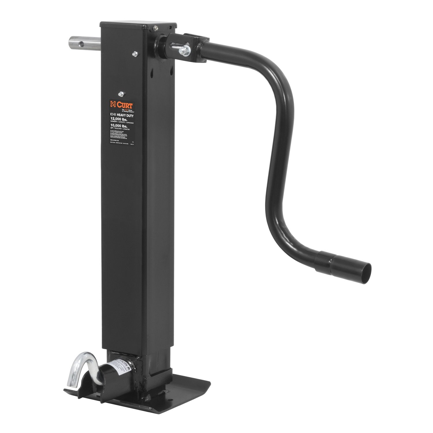 CURT 28512 Heavy-Duty 12,000 lbs Trailer Jack - 12-3/8