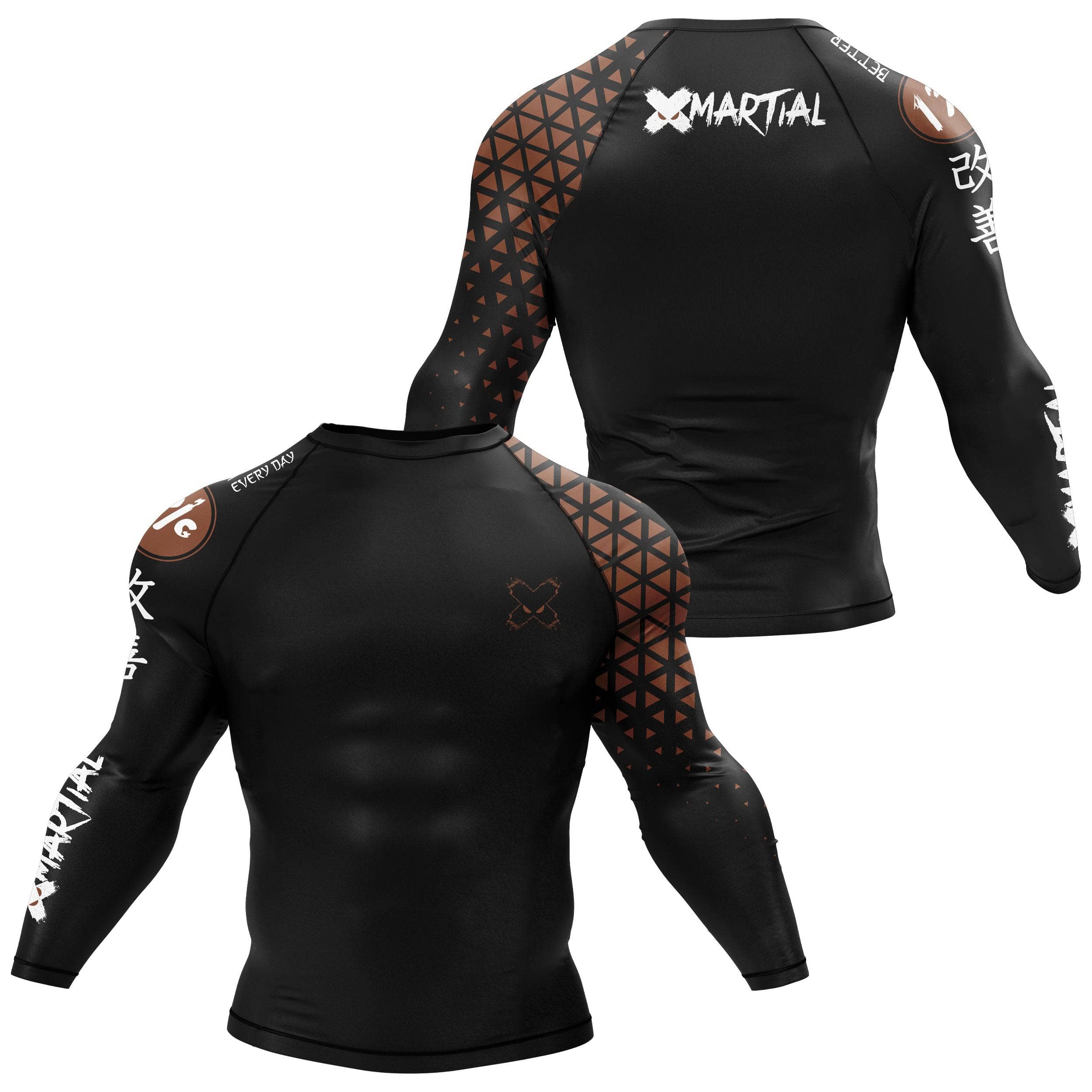 Premium Grappler Rank BJJ Rash Guard - Compression Shirt for Brazilian Jiu-Jitsu, MMA & No-Gi Training - Moisture-Wicking & Anti-Odor Fabric - Ideal for Grappling, Wrestling & Combat Sports