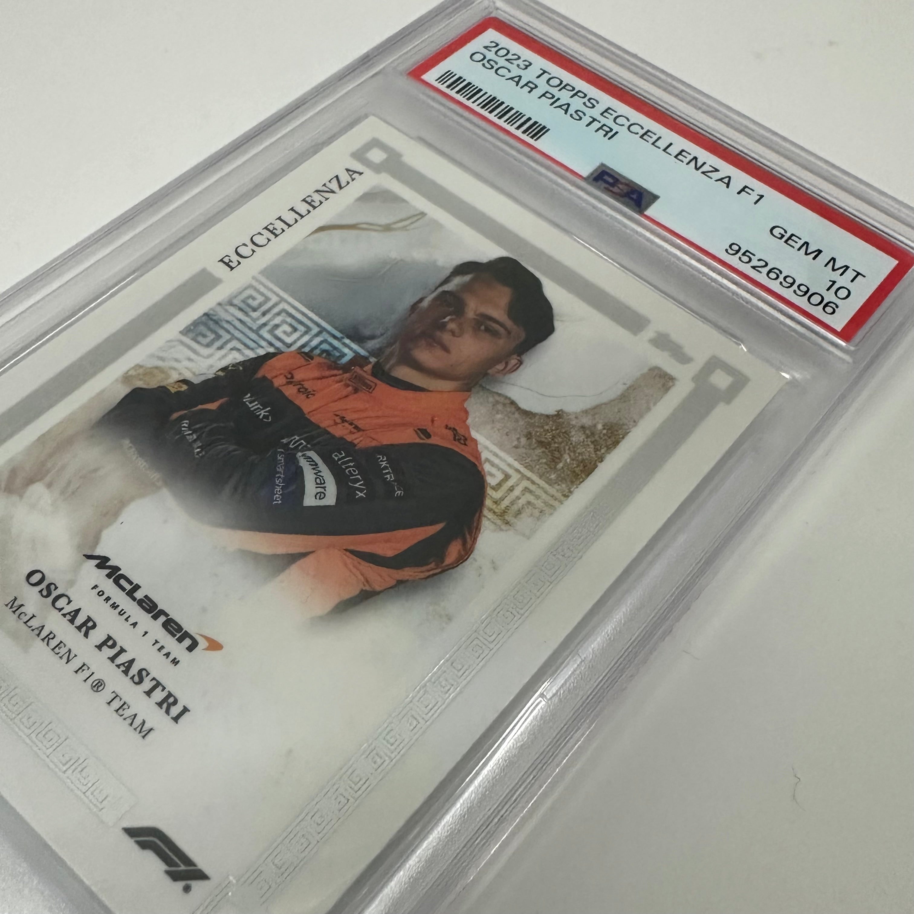 PSA 10 Oscar Piastri 2023 Topps Eccellenza F1 Trading Card - Rare Collectible for Formula 1 Fans & Sports Memorabilia Enthusiasts - Perfect for Display, Investment, and Gifting