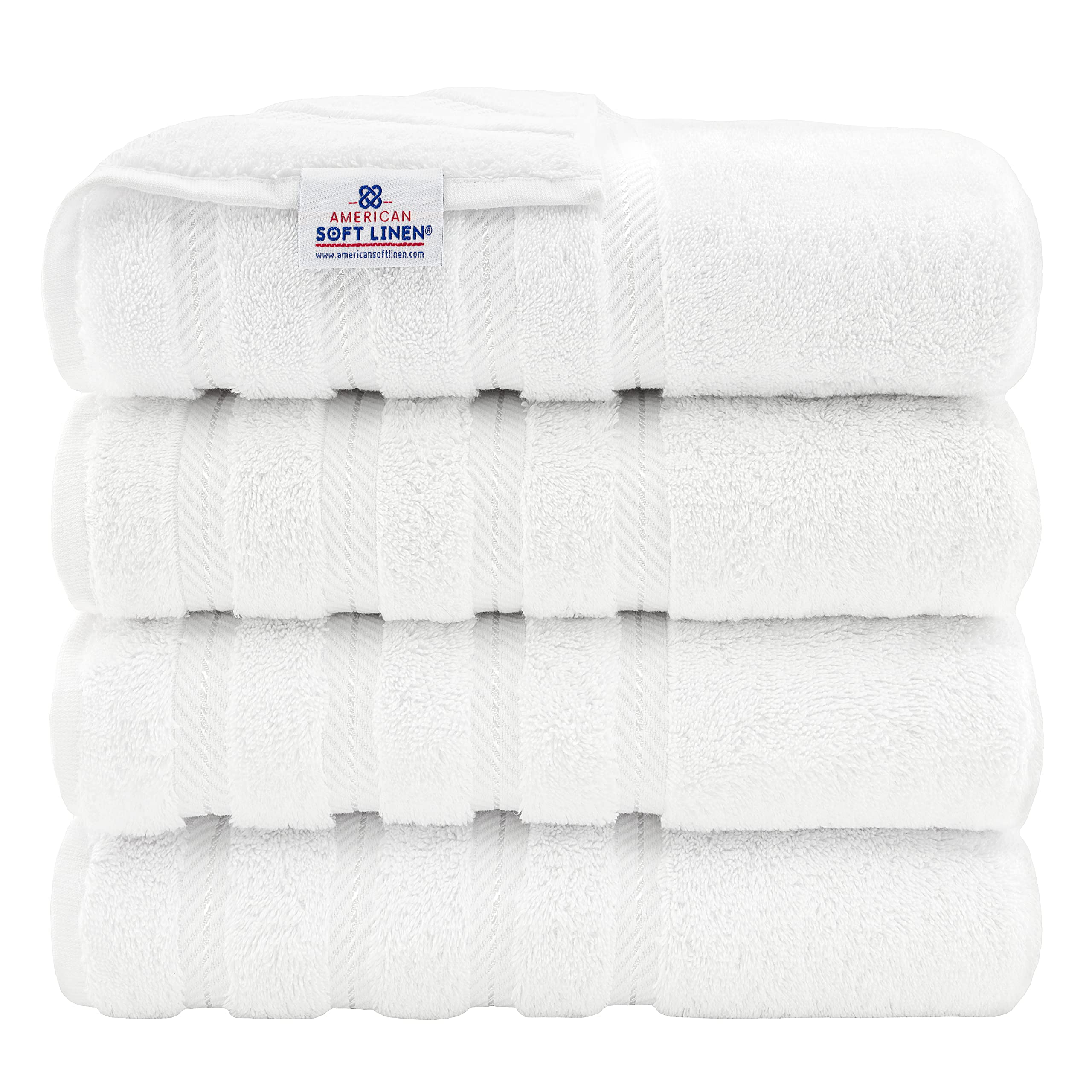 Premium 6-Piece Soft Linen Towel Set with 4 Bath & 4 Hand Towels - Luxury Spa & Bathroom Essentials for Home, Hotel, and Gift Giving