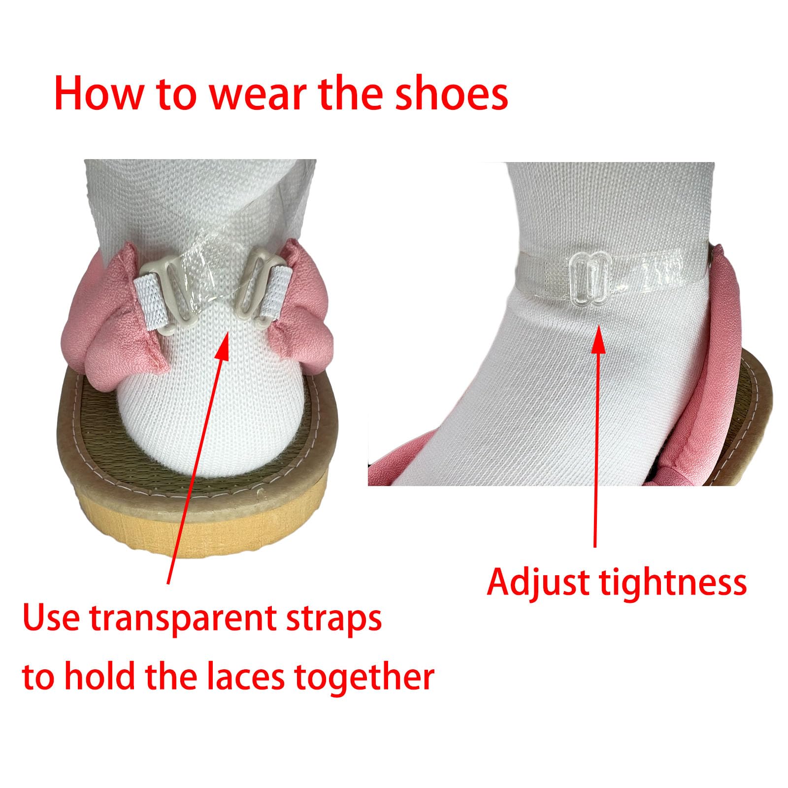 GDAMSTO Anime Cosplay Clogs with Socks - Japanese Style Character Shoes for Costume & Cosplay Events | Perfect for Halloween, Comic Con, and Themed Parties