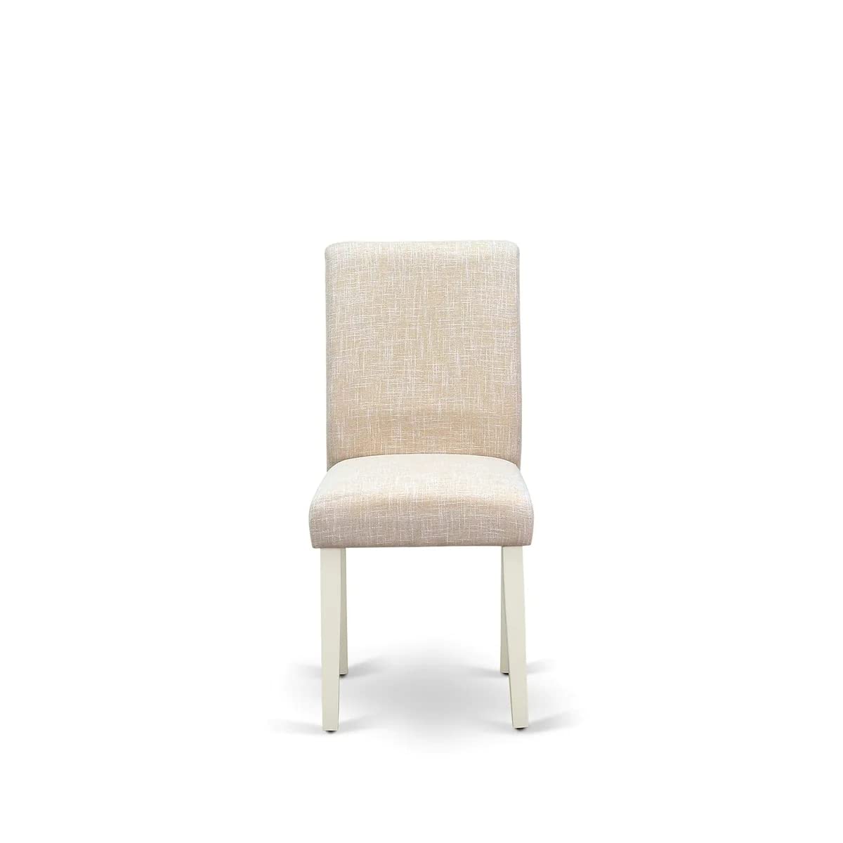 East West Furniture NOAB5-LWH-02 5-Piece Dining Room Table Set with Rectangle Butterfly Leaf Kitchen Table & 4 Light Beige Linen Fabric Chairs, 32x54 Inch, Linen White - Perfect for Small Spaces, Breakfast Nooks & Cozy Family Meals