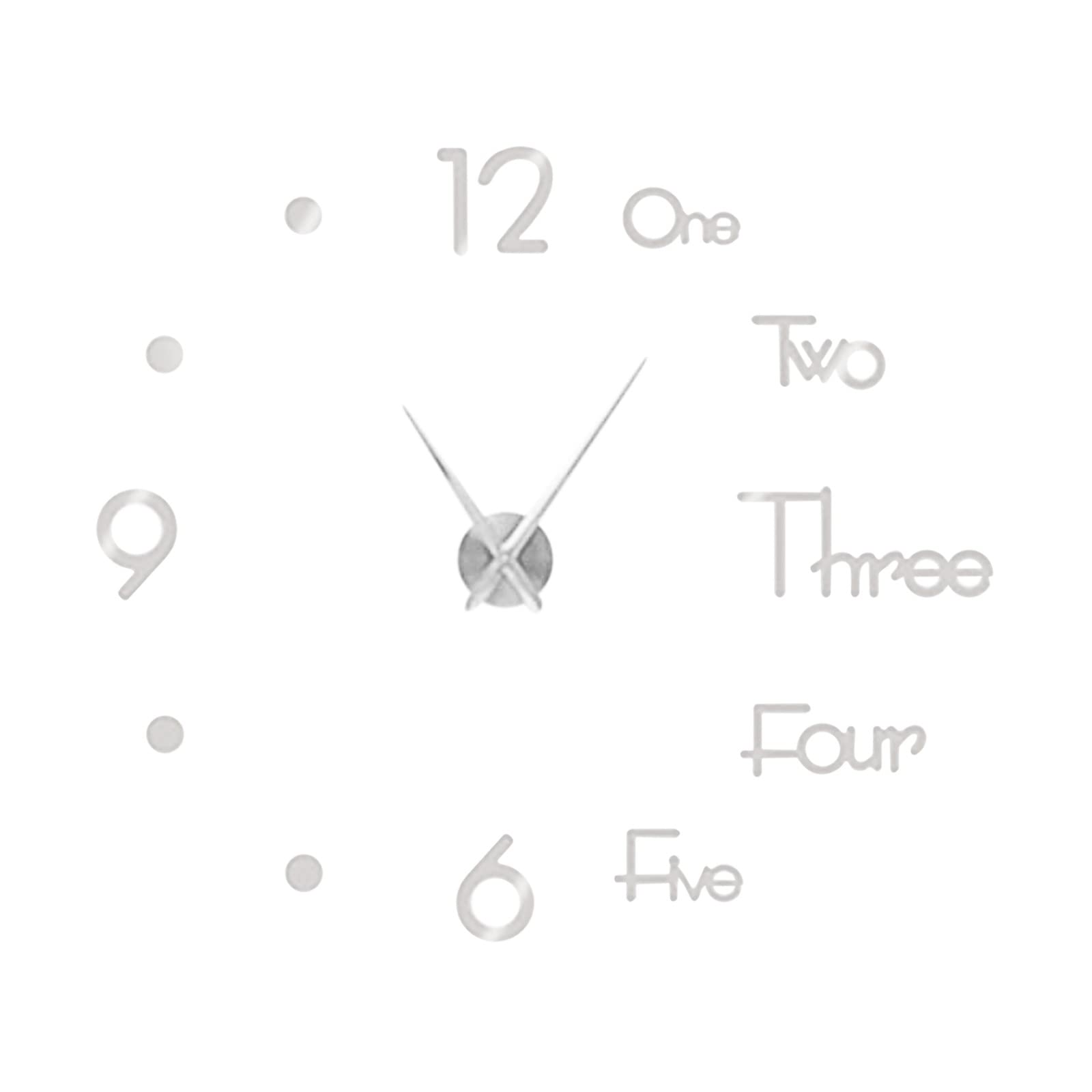 Pink and Purple Wall Clock Sticker - Silent Non-Ticking Decorative Clock for Home, Living Room, Study & Bedroom - Cute Wall Decor for Girls Room - Perfect for Nursery, Dorm, Office & Gift Giving
