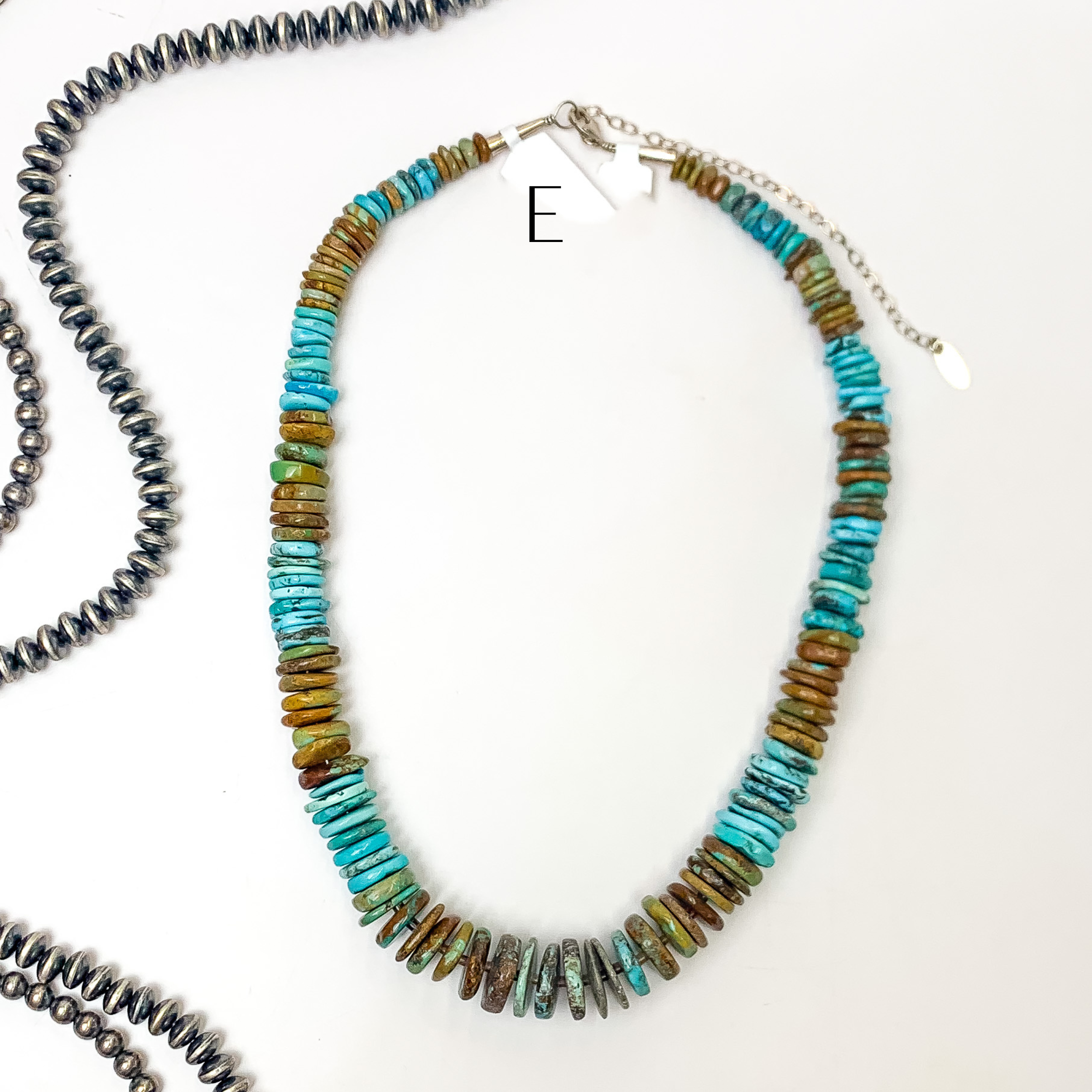 Authentic Navajo Handmade Graduated Kingman Turquoise Circle Beaded Stone Necklace | Betty Bitsie Jewelry | Perfect for Graduation Gifts, Cultural Events & Boho Fashion