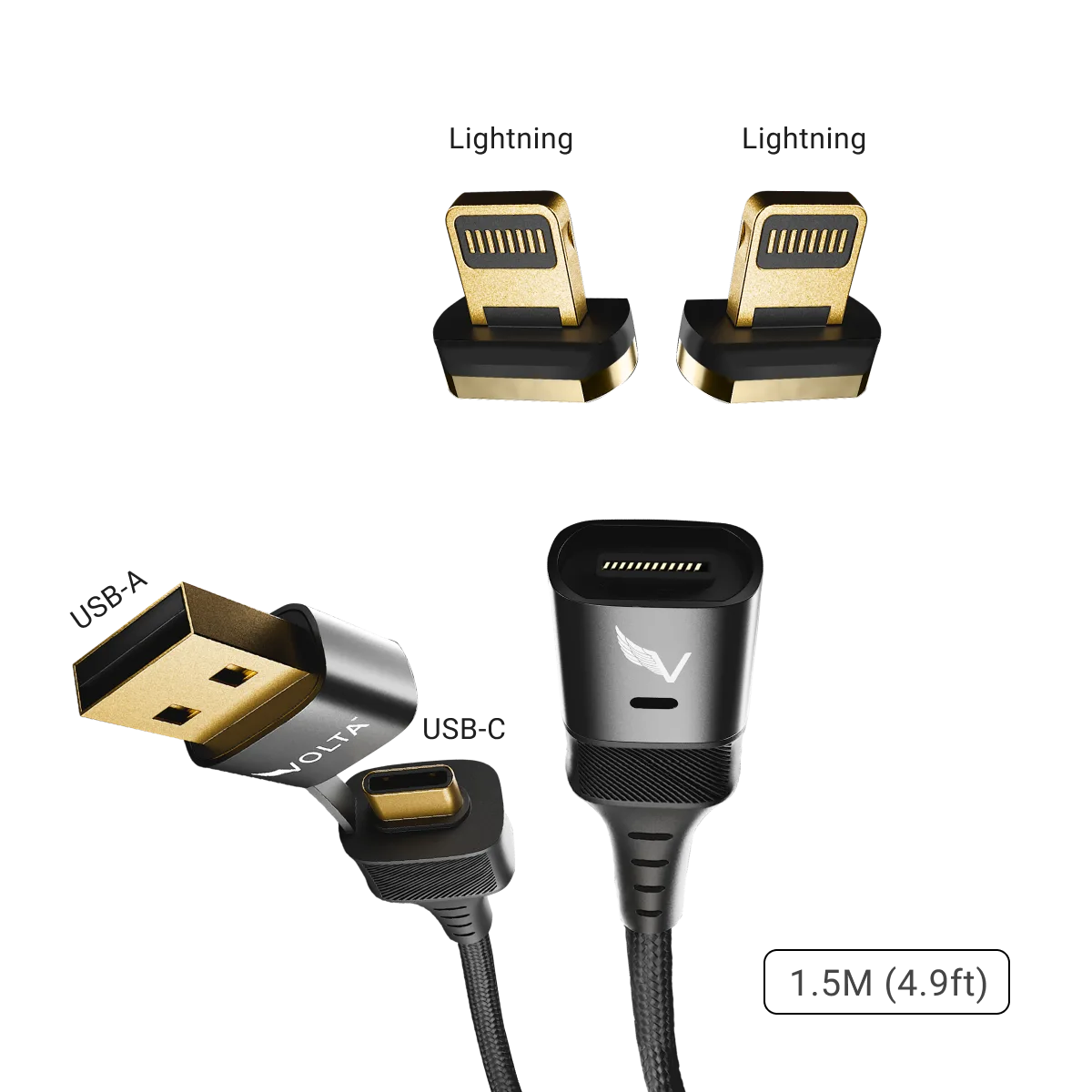 Volta MAX 240W USB-C Magnetic Charging Cable - Fast Charging for iPhone 15, MacBook, iPad, Samsung Galaxy | Perfect for Home, Office & Travel