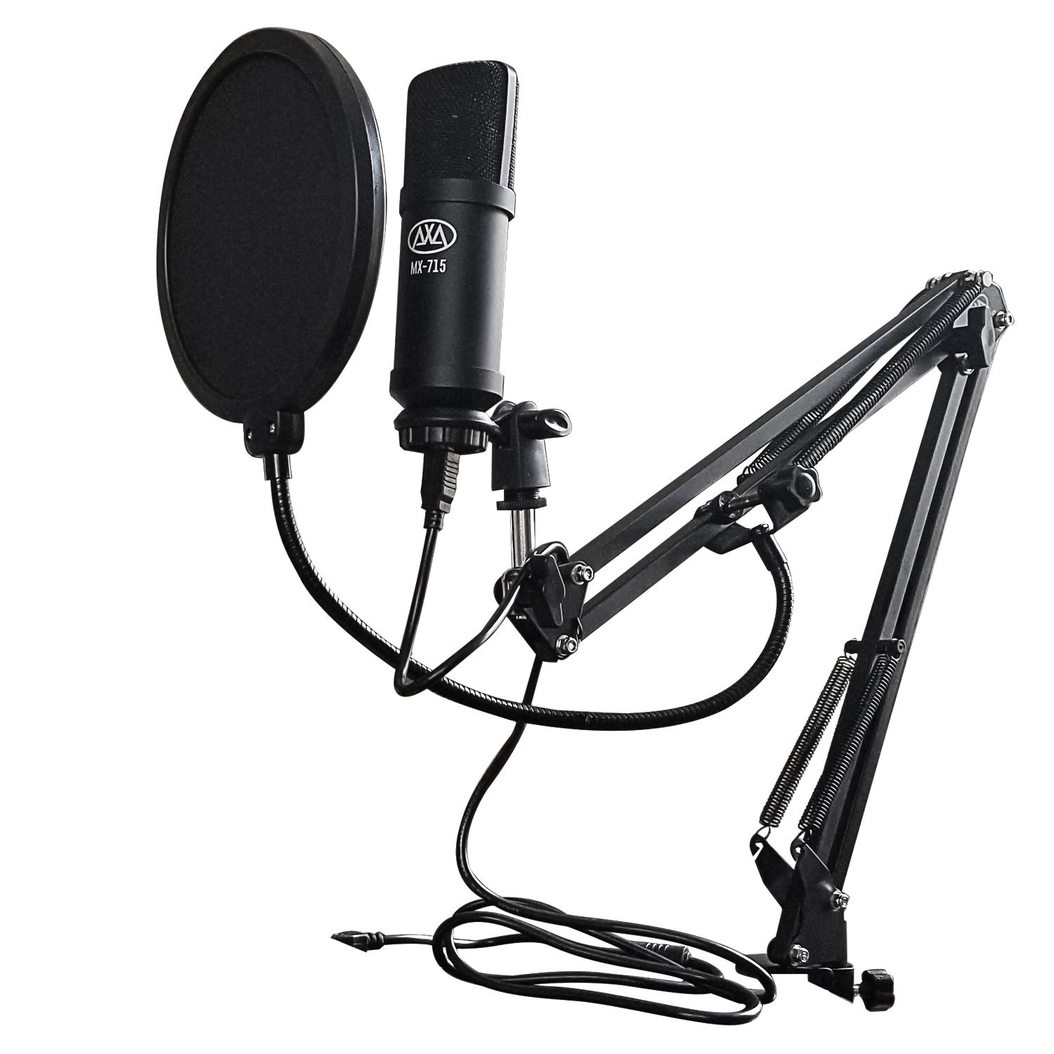 Professional USB Microphone with Adjustable Boom Arm - Studio Quality PC Mic for Podcasting, Gaming & Streaming - Perfect for Home Office, Voice Recording & Online Meetings