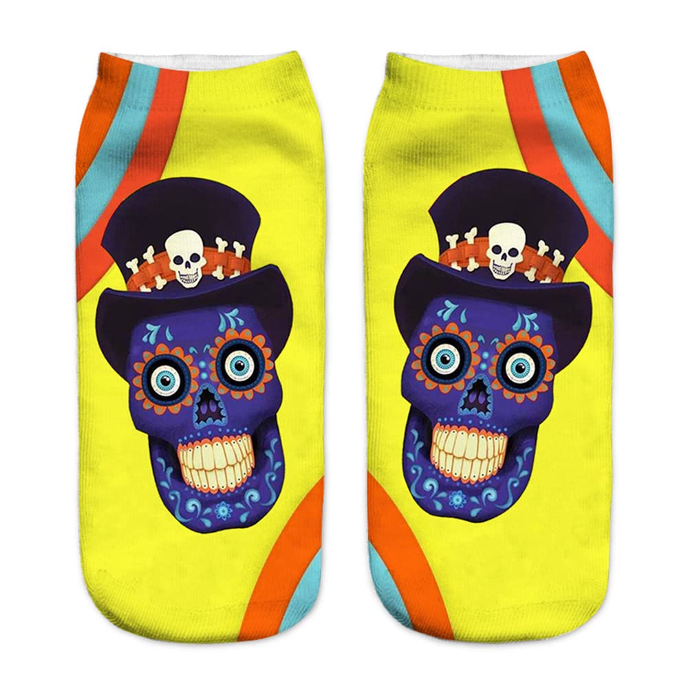 Benefeet Women's Funny Sloth & Unicorn Ankle Socks - 3D Printed Novelty Low Cut Socks for Women - Perfect Gift for Girls, Crazy Sock Day & Costume Parties