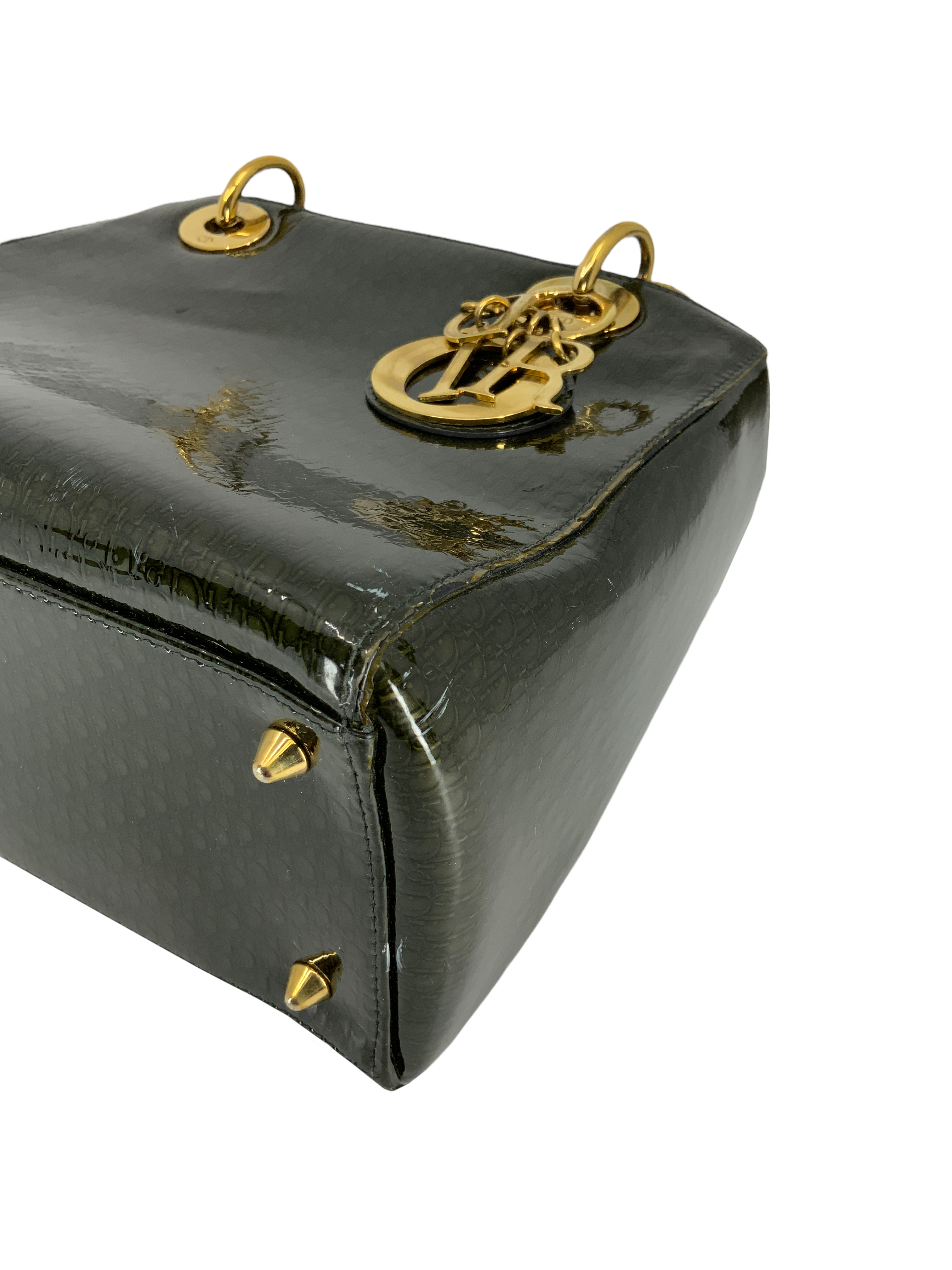 Christian Dior Monogram Patent Leather Lady Dior Handbag - Luxury Designer Tote for Women, Perfect for Parties, Weddings & Special Occasions