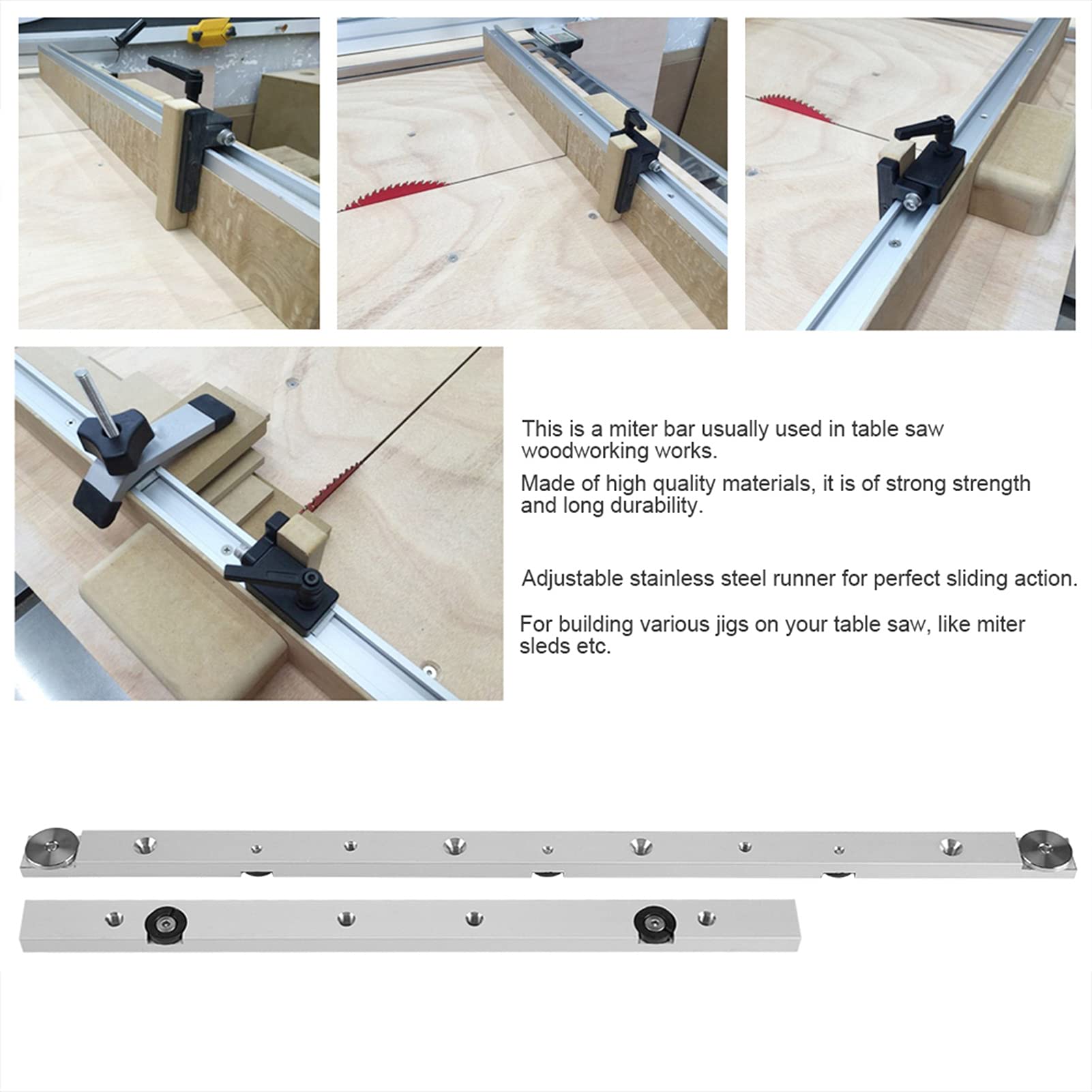 Craftsman Table Saw Miter Gauge - Aluminum Alloy 300mm for Woodworking Projects