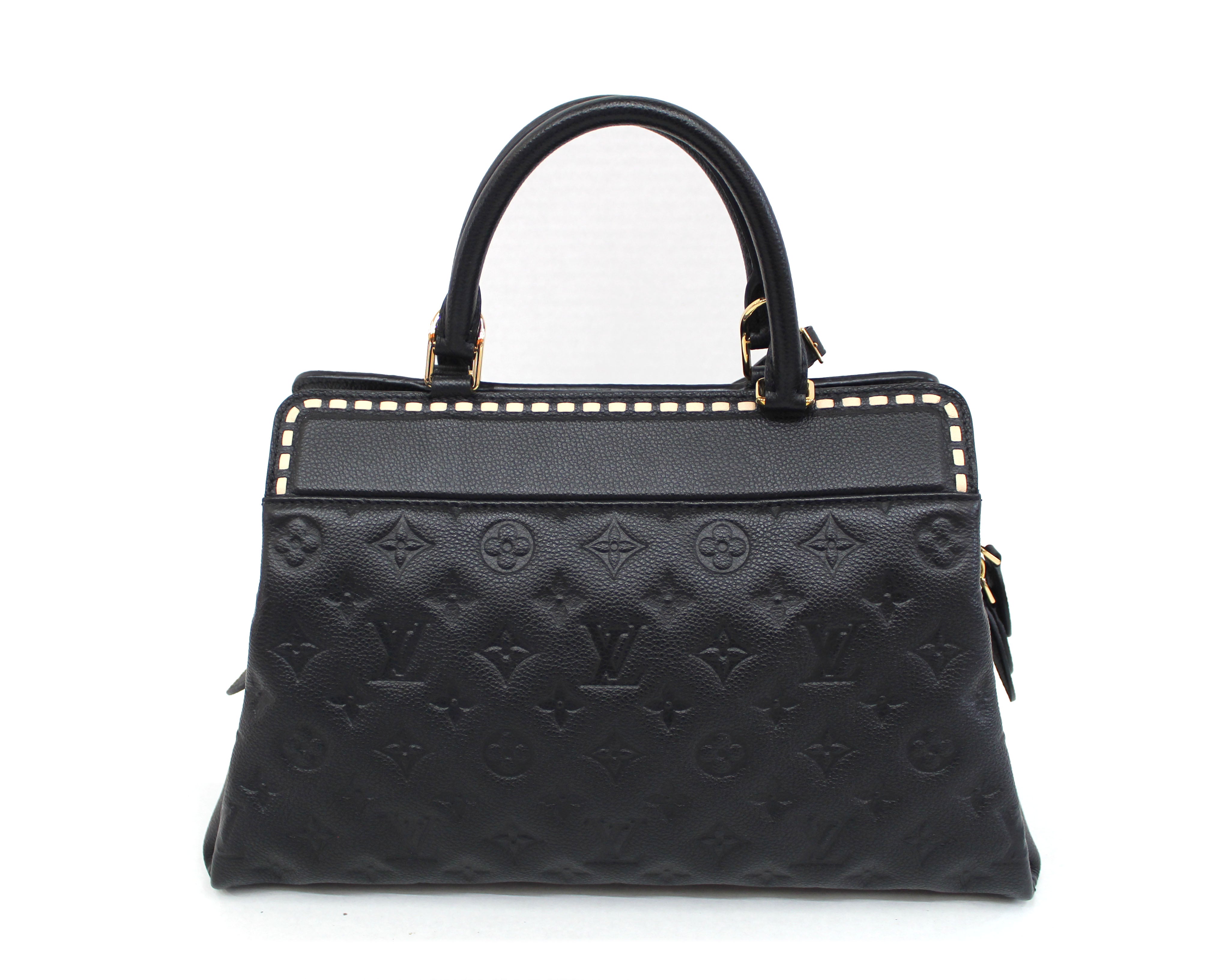 Authentic Louis Vuitton Black Empreinte Leather Vosges MM Handbag for Women | Luxury Designer Shoulder Bag | Perfect for Work, Travel & Evening Events