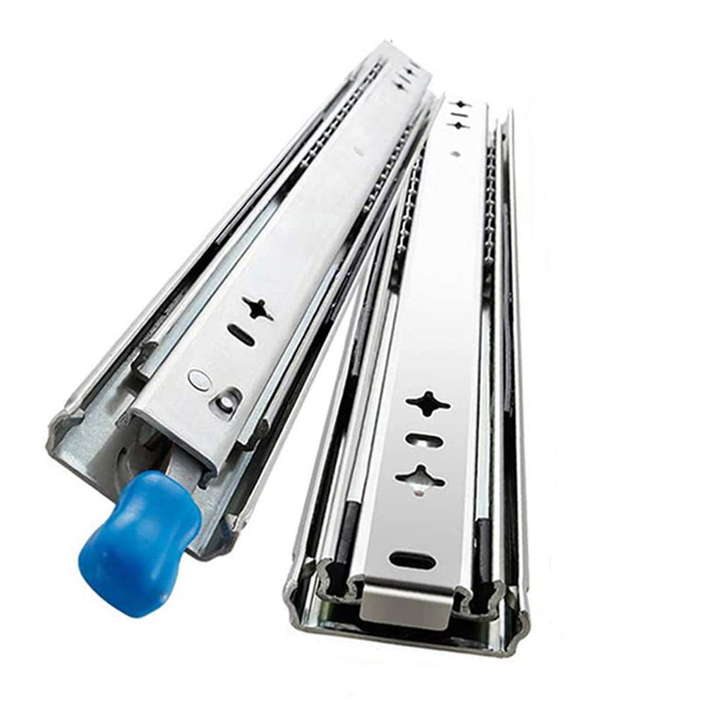 Heavy Duty Full Extension Ball Bearing Drawer Slides - Side Mount with Locking Mechanism (10
