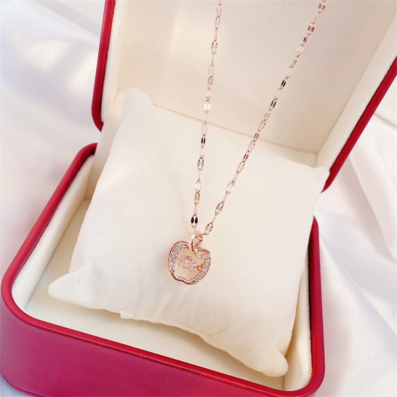 Valentine's Day Gift for Her - Elegant Diamond Perfume Bottle Pendant Necklace, Women's Fashion Jewelry, Perfect for Anniversary, Date Night, and Special Occasions