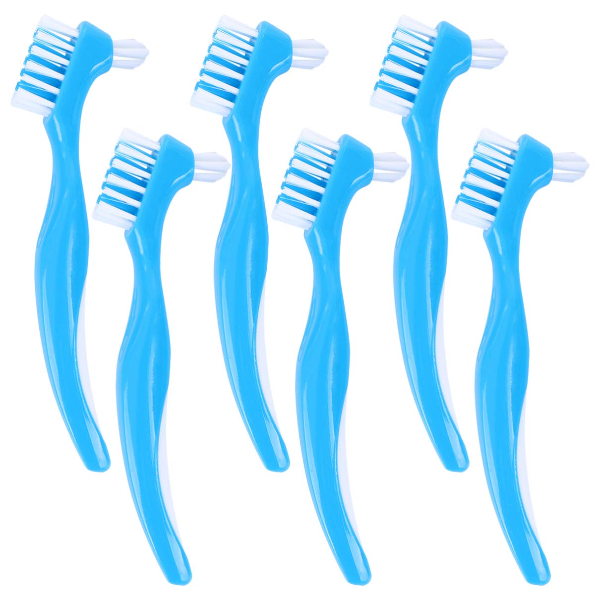 EXCEART 6-Pack Retainer Cleaning Brush Set - Double-Sided Denture Cleaner Brush for Braces, Invisalign & False Teeth - Durable Oral Care Tool for Daily Dental Hygiene at Home or Travel