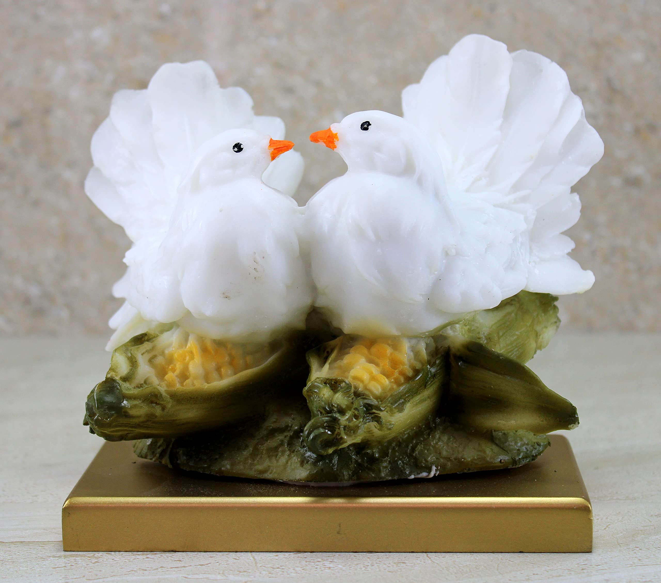 eSplanade Love Birds Figurine - Romantic Couple Bird Statue Home Decor Gift for Wedding, Anniversary & Valentine's Day (White) | Perfect for Living Room, Bedroom & Office Desk Decoration