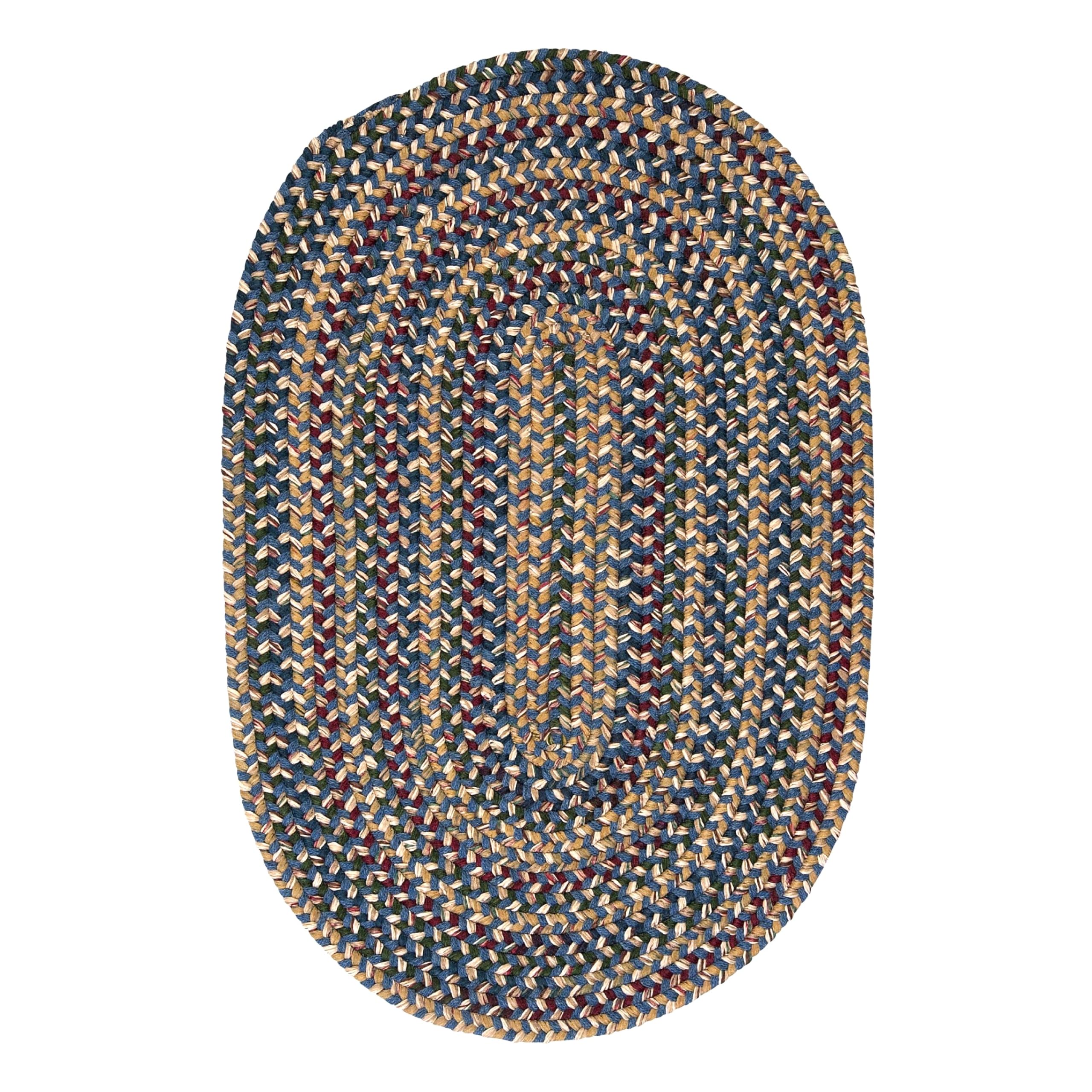 Twilight Round Area Rug 6x6 Feet - Federal Blue Soft Plush Carpet for Living Room, Bedroom & Nursery Decor