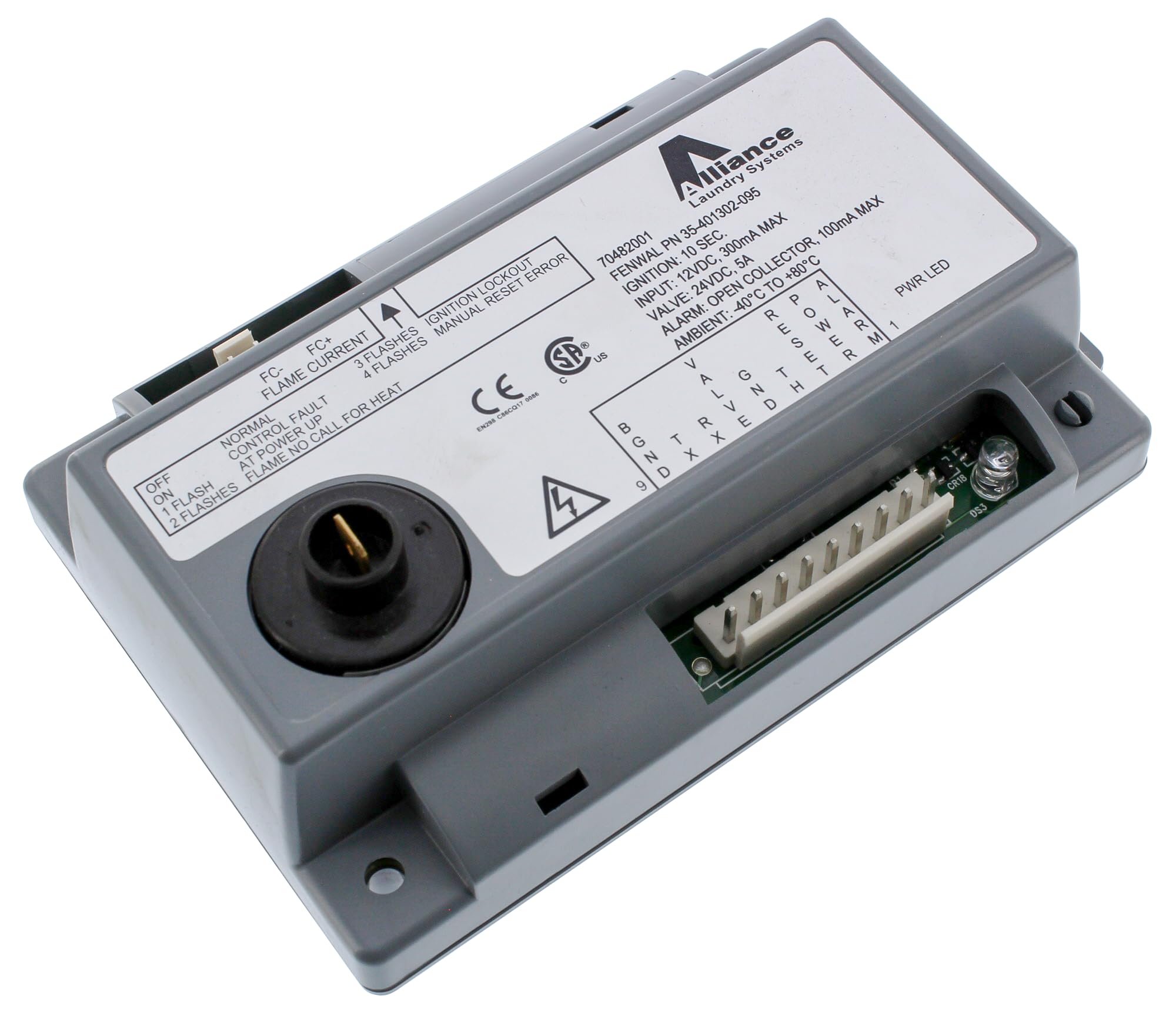 Alliance Laundry Systems 12V DC Ignition Control (70482001) - CSA Certified for Commercial & Industrial Laundry Equipment - Perfect for Coin-Op Laundromats & On-Premise Laundry Rooms