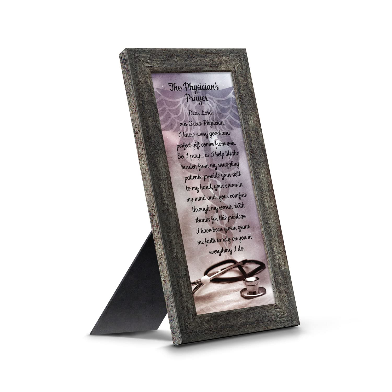 Unique Doctor Gifts for Medical School Graduation, Thank You Gifts for Physicians - Framed Poem with Prayer (7434BW) - Perfect for Office Decor, Appreciation Presents & Medical Professionals
