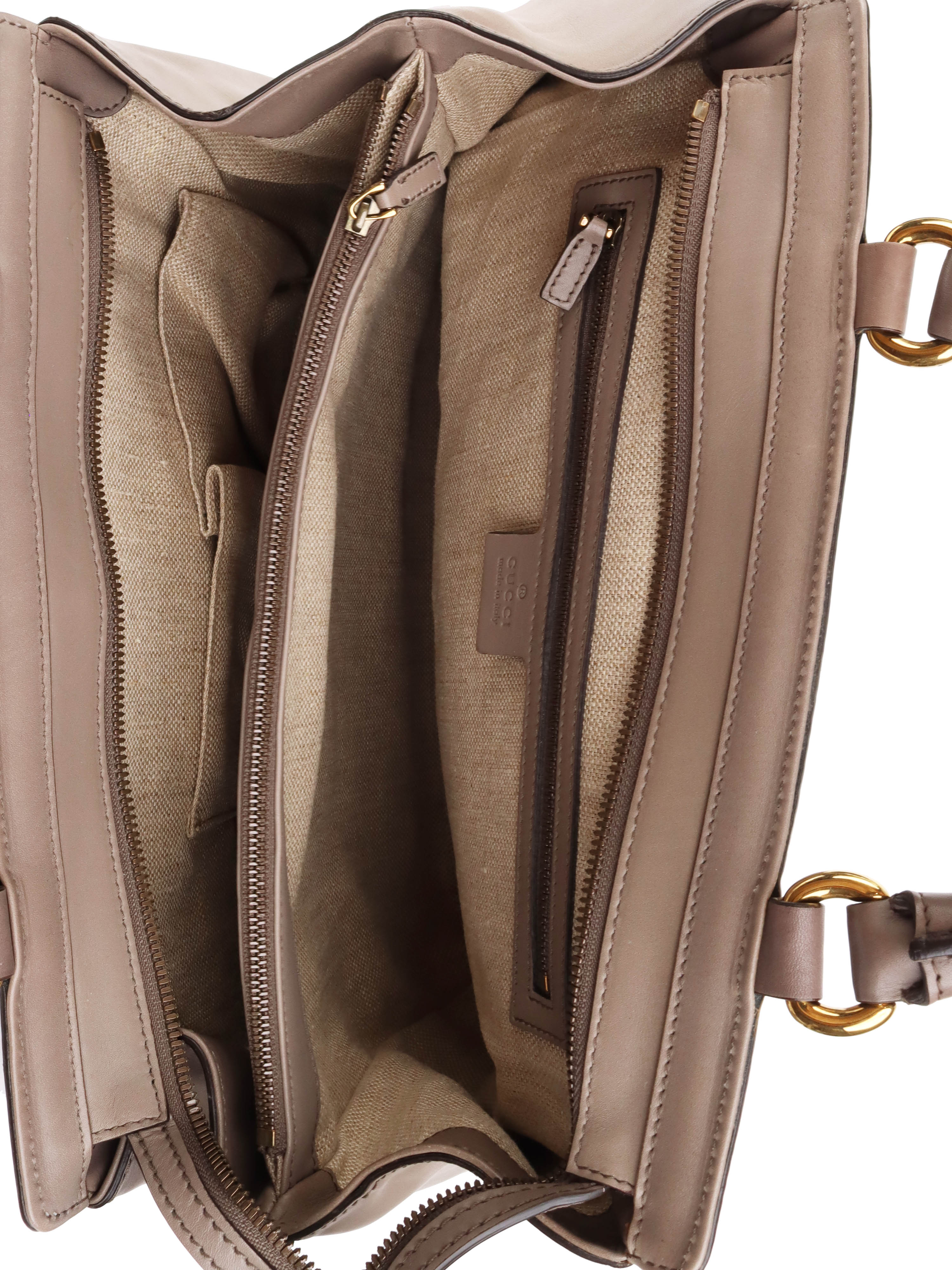 Gucci Taupe Duilio Brogue Tote Bag for Women - Luxury Leather Handbag with Shoulder Strap - Perfect for Work, Travel & Everyday Use