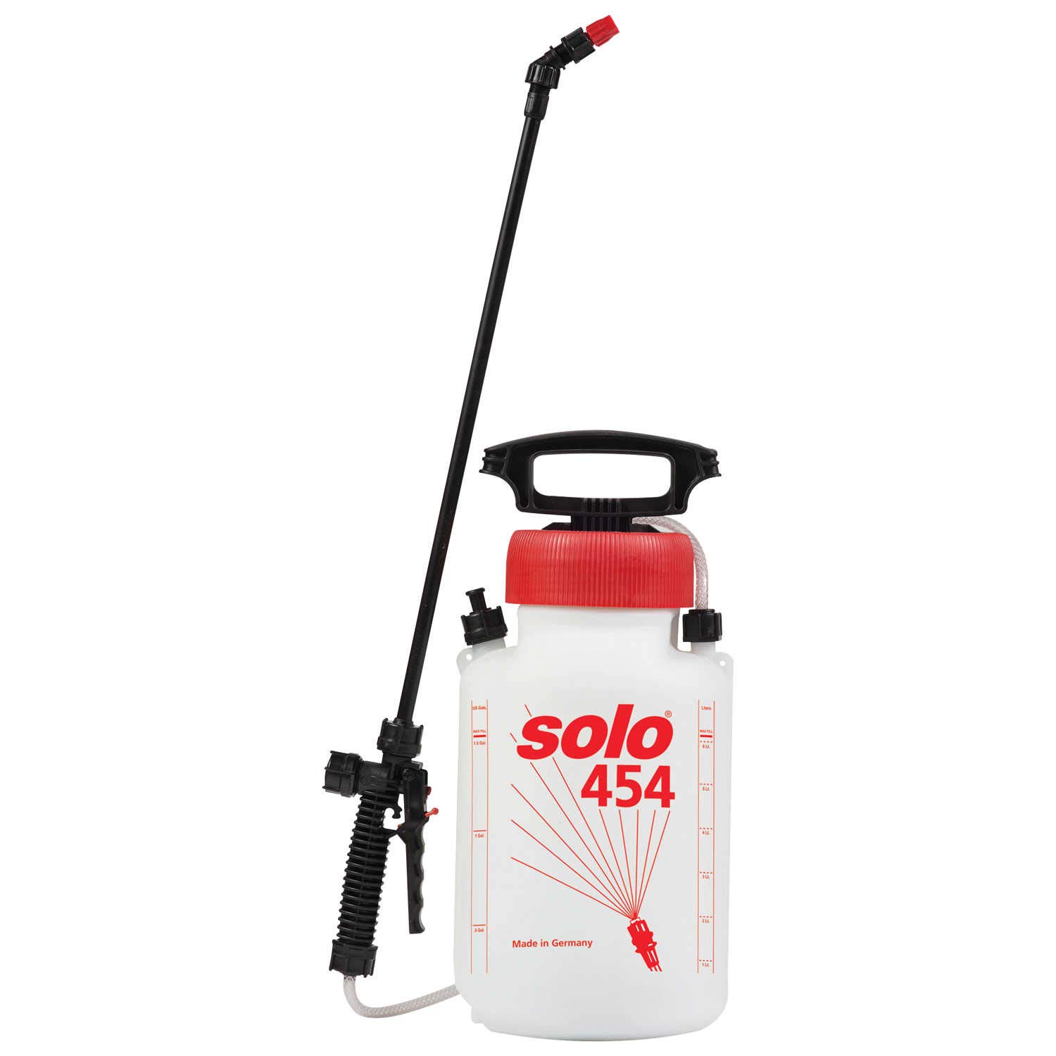 Solo 454 1-1/4 Gallon Professional Handheld Sprayer with Adjustable Nozzle & Comfortable Carrying Strap - Ideal for Lawn Care, Gardening, Pest Control & Cleaning (White)