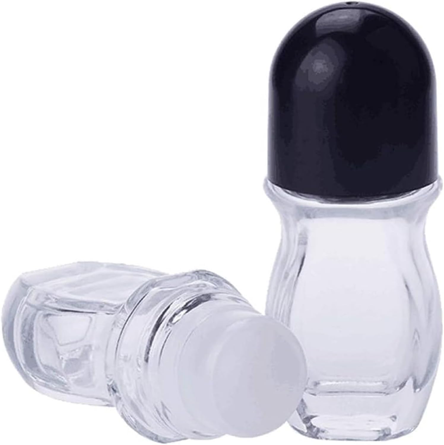Glass Roller Bottles with Plastic Roller Ball - Leak Proof Essential Oil Containers for Perfume, Cosmetics & Aromatherapy | Perfect for DIY Skincare, Travel & Massage Therapy