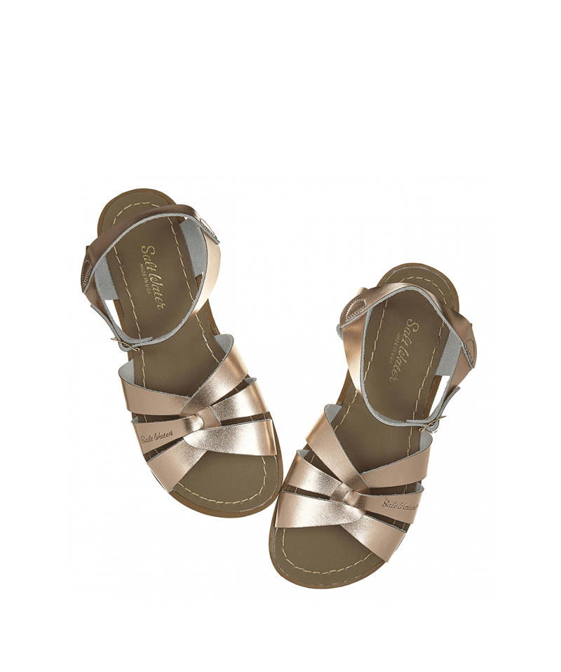 Saltwater Original Rose Gold Sandals for Girls | Comfortable Kids Beach Sandals for Summer, Pool & Outdoor Play