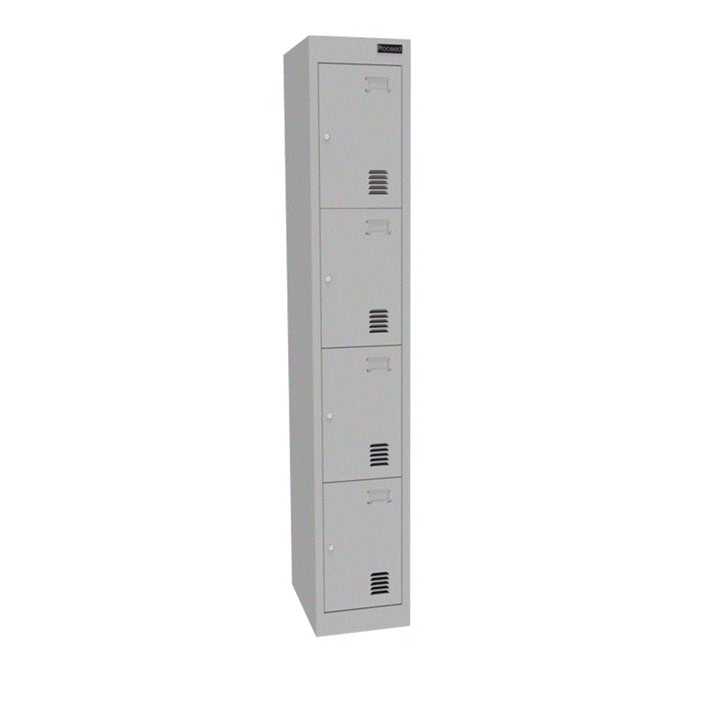 Europlan 4 Door Locker - Heavy Duty Steel School Gym Storage Cabinet with Combination Lock - Perfect for Schools, Gyms, Offices & Locker Rooms