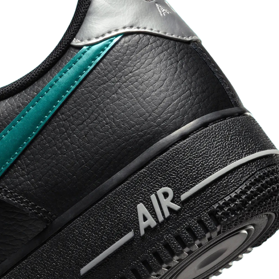 Nike Air Force 1 Low Sneakers - Black & Blue Lightning Colorway - Men's Casual Shoes for Streetwear & Everyday Wear