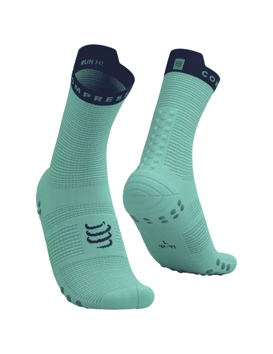 Compressport Unisex Pro Racing Socks v4.0 - High Performance Running Socks for Men & Women - Breathable & Supportive - Shell Blue/Purple - Ideal for Marathon, Trail Running & Athletic Training