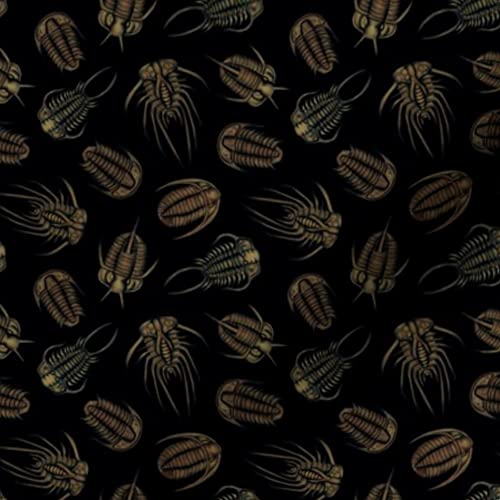 Prehistoric Nature Printed Satin Fabric Fat Quarter - Spoonflower Fabric for Sewing, Lining, Apparel, Fashion, Blankets & Home Decor - Perfect for DIY Projects, Quilting, and Crafting