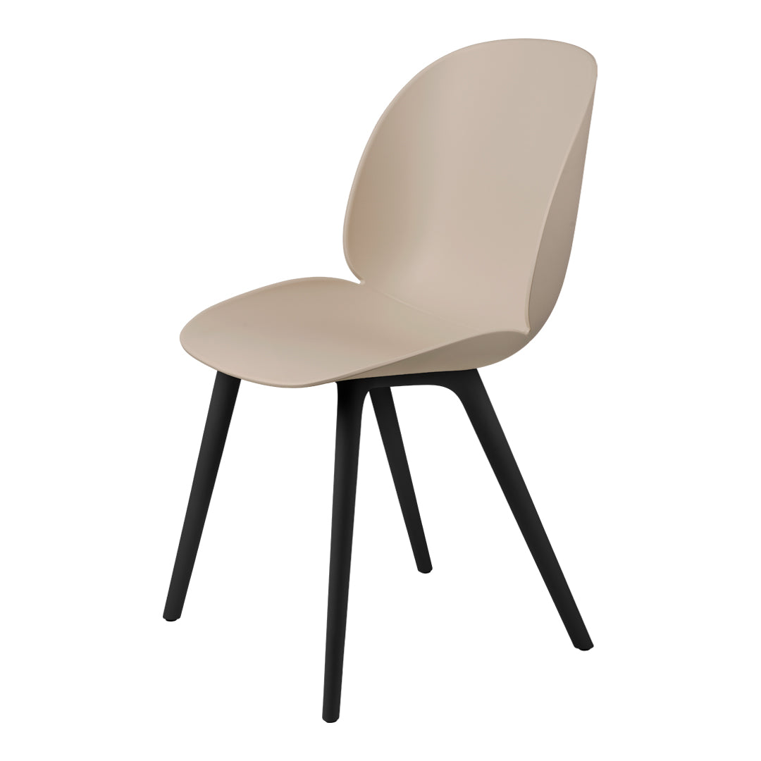 Stylish Beetle Dining Chair with Black Plastic Base - Perfect for Modern Kitchens, Restaurants & Home Decor